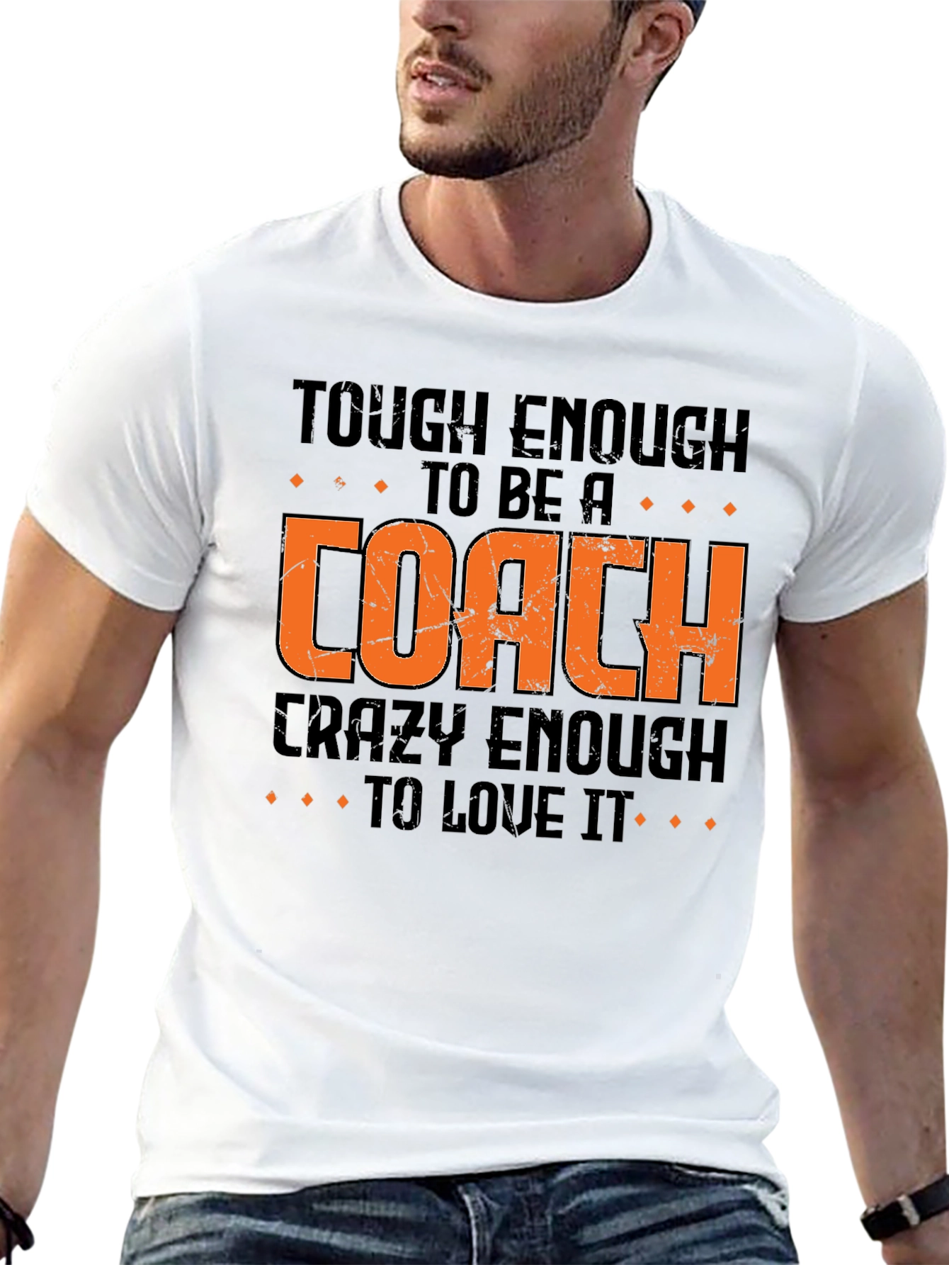 Tough Enough Coach Graphic Tee - Black