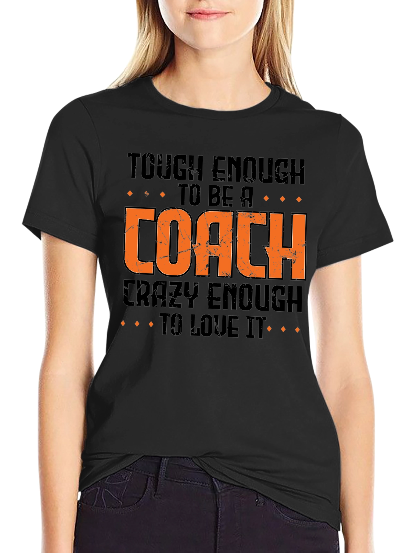 Tough Enough Coach Graphic Tee - Black