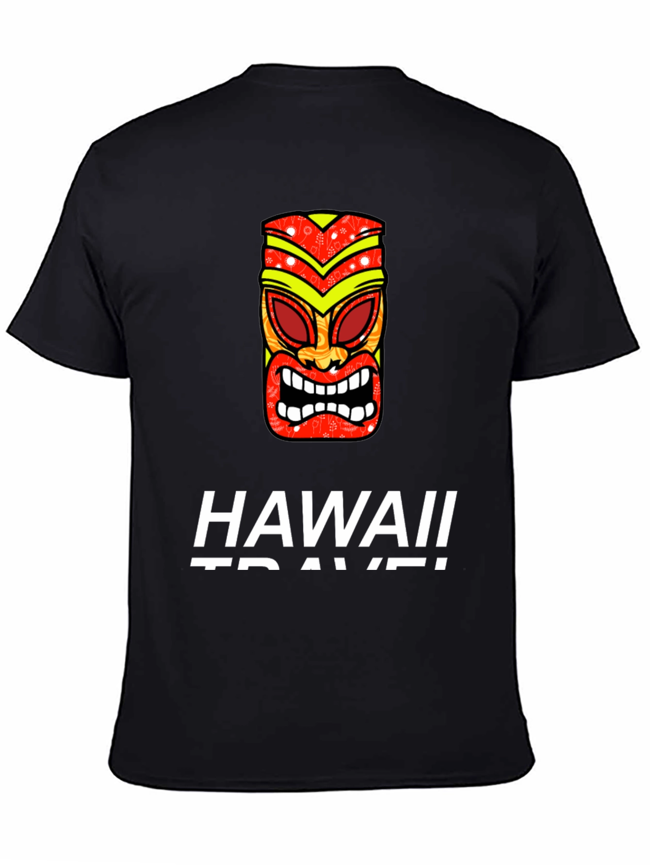 Hawaii Tiki Mask Graphic T-Shirt
