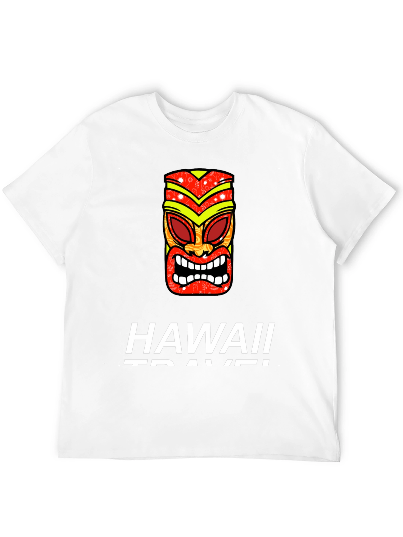 Hawaii Tiki Mask Graphic T-Shirt