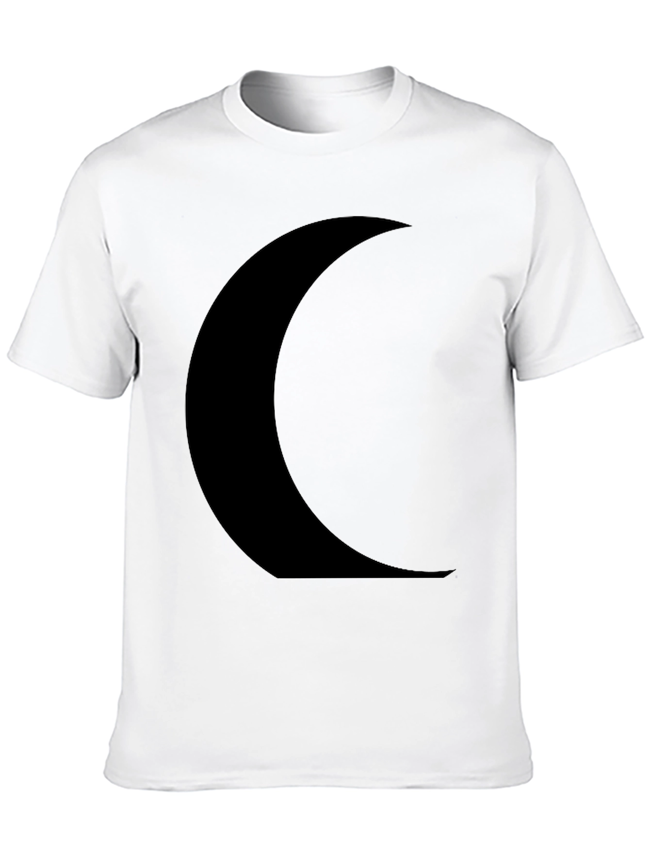 Crescent Moon Graphic Black Tee Shirt
