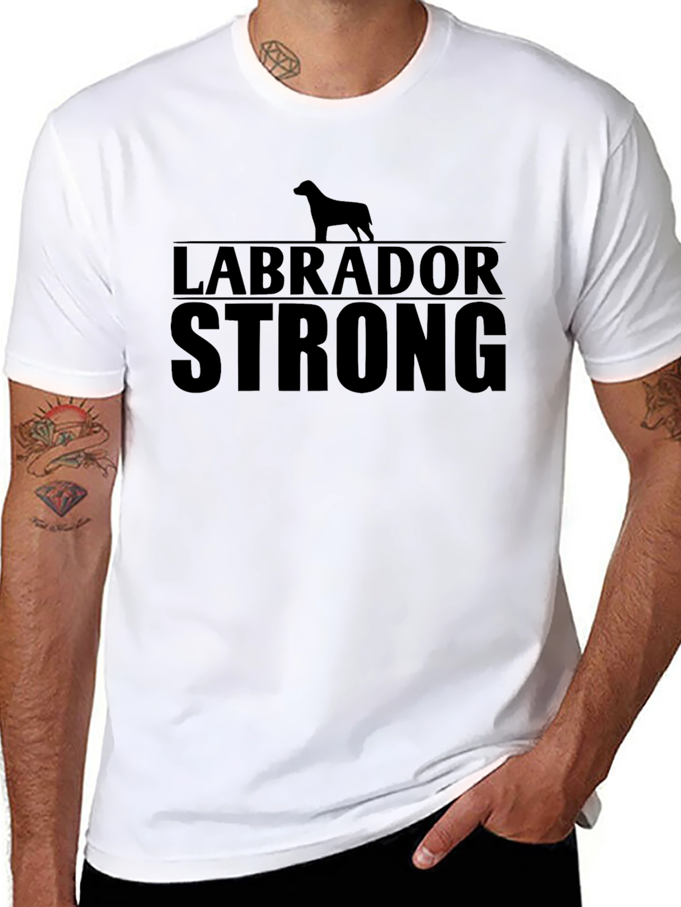 Labrador Strong Black Graphic Tee