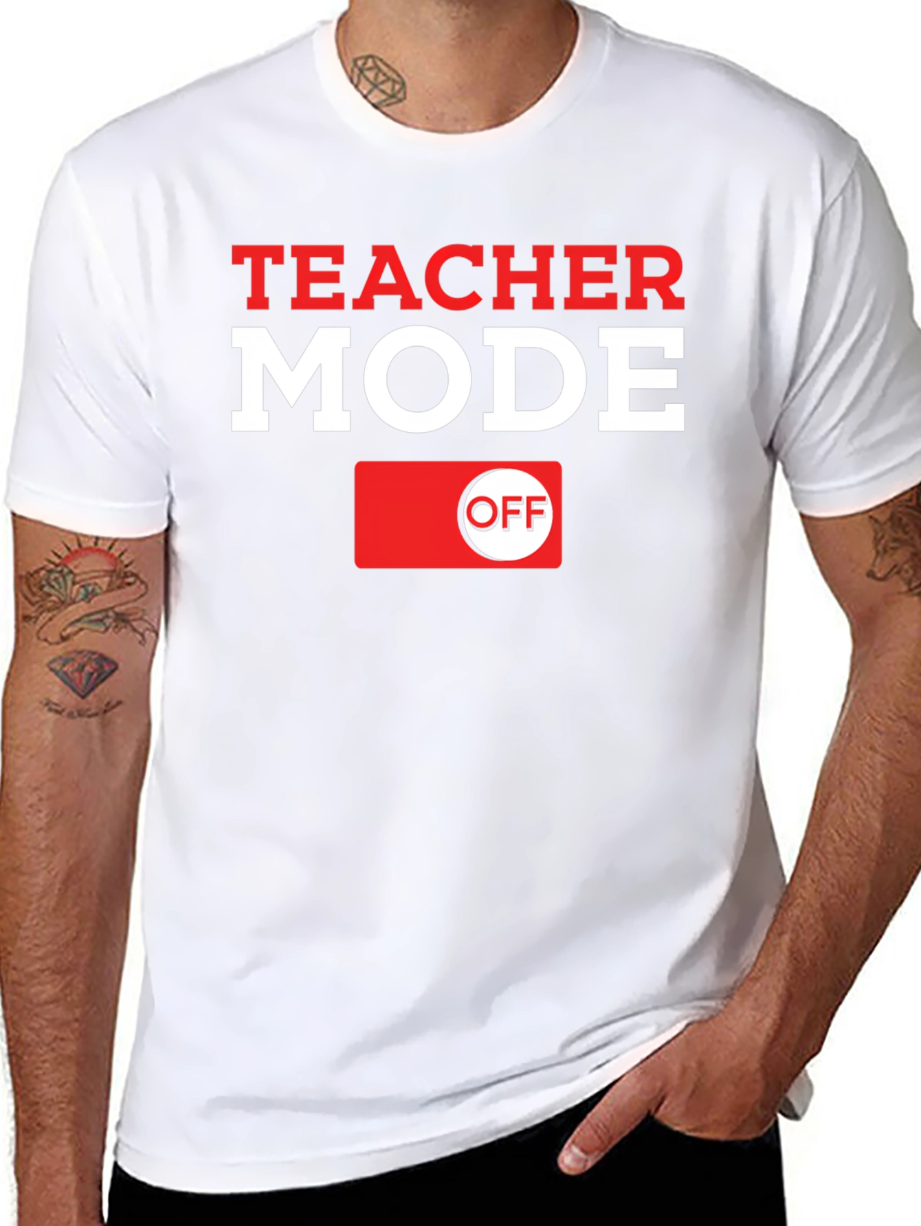 Teacher Mode OFF Graphic Tee - Black