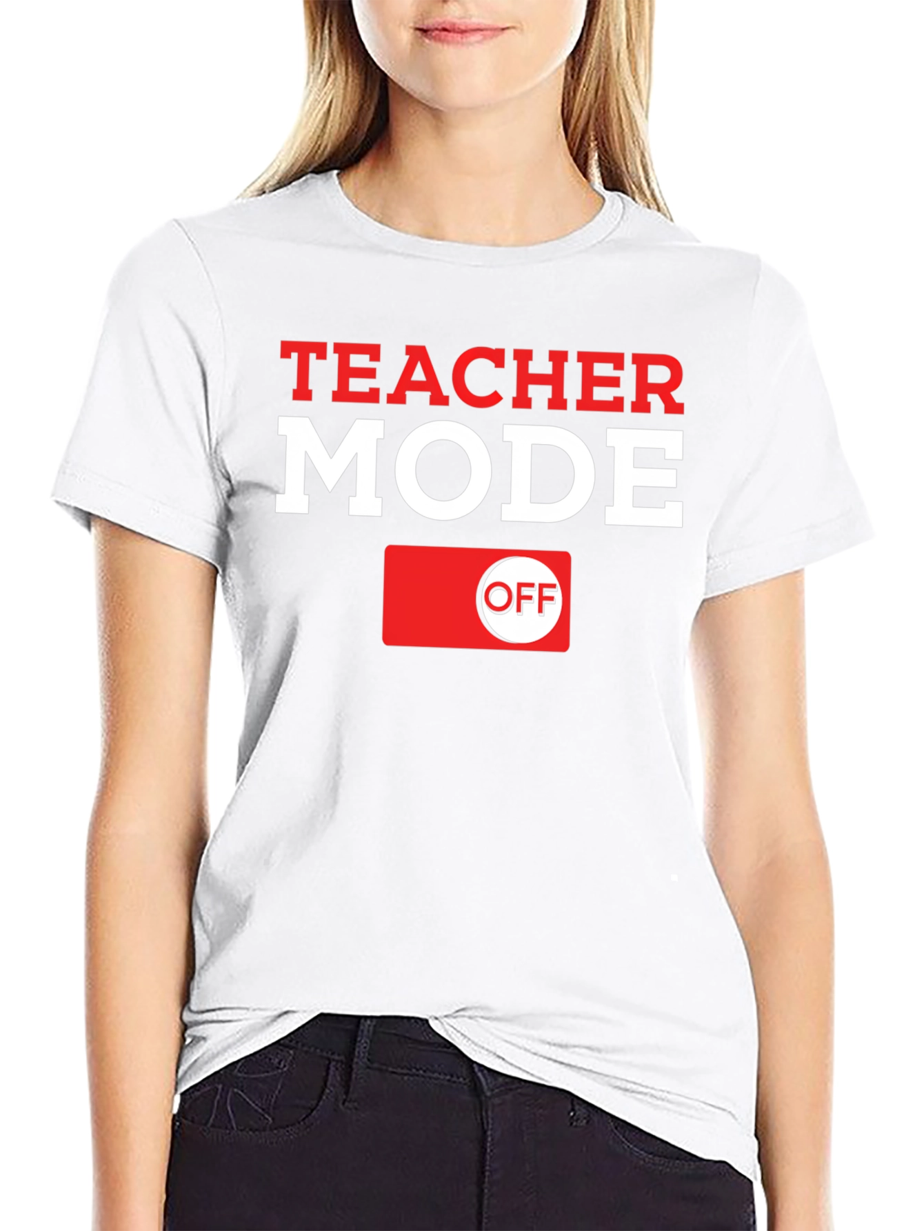 Teacher Mode OFF Graphic Tee - Black