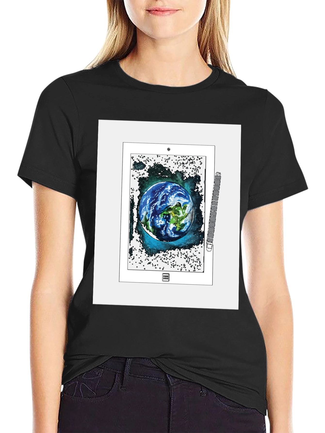 Earth Art Graphic T-Shirt - Space Design