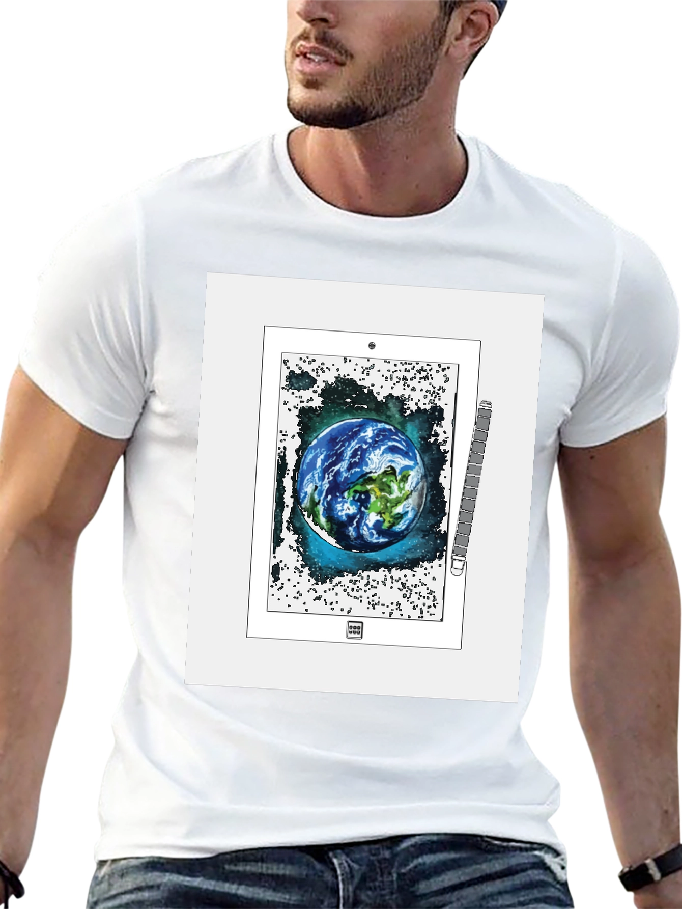 Earth Art Graphic T-Shirt - Space Design