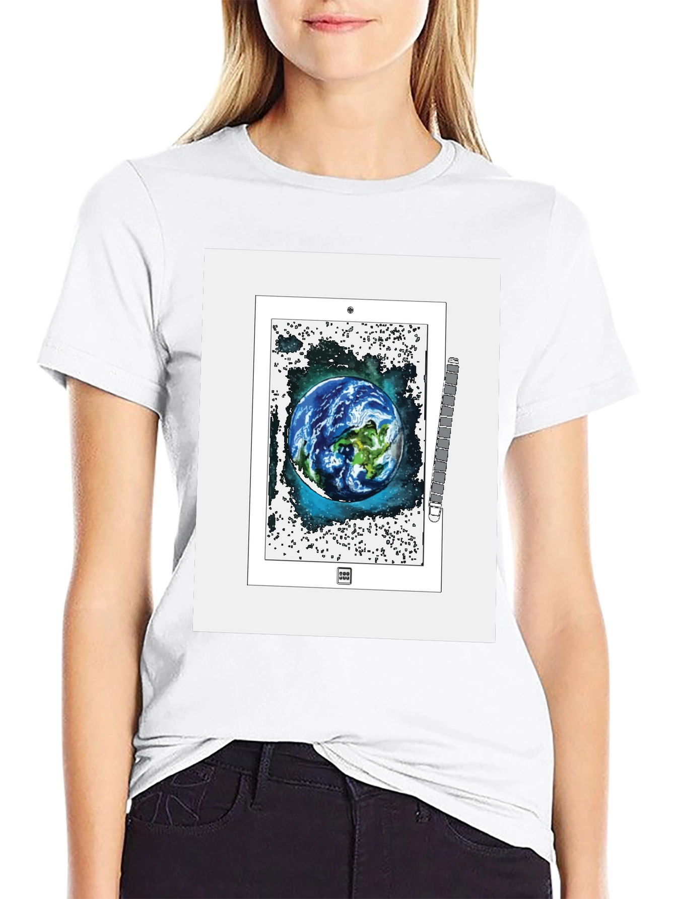 Earth Art Graphic T-Shirt - Space Design