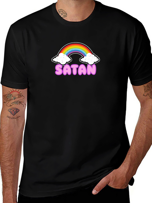 Rainbow Satan Graphic Tee - Black