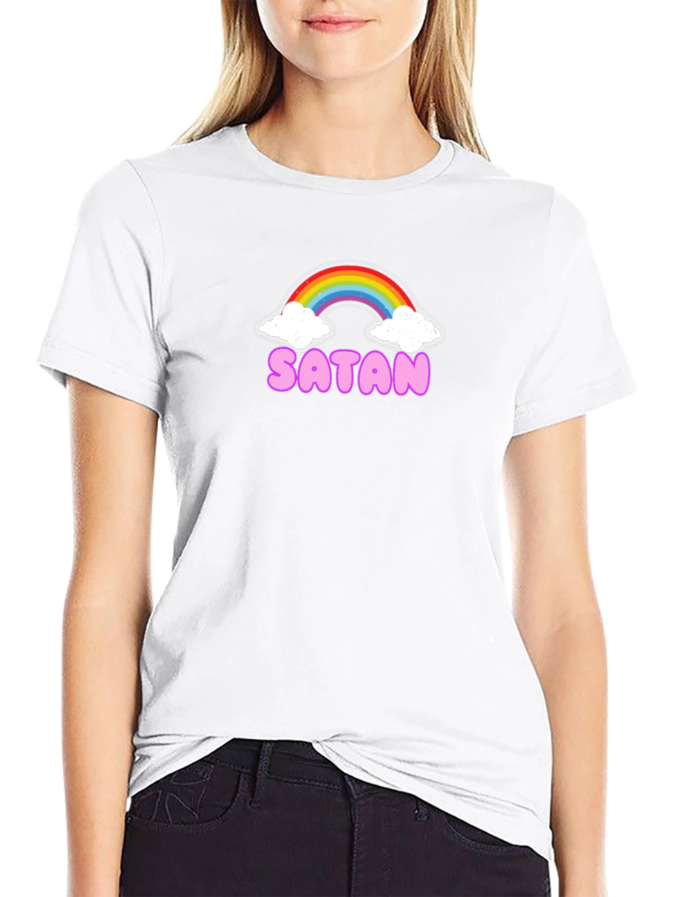 Rainbow Satan Graphic Tee - Black