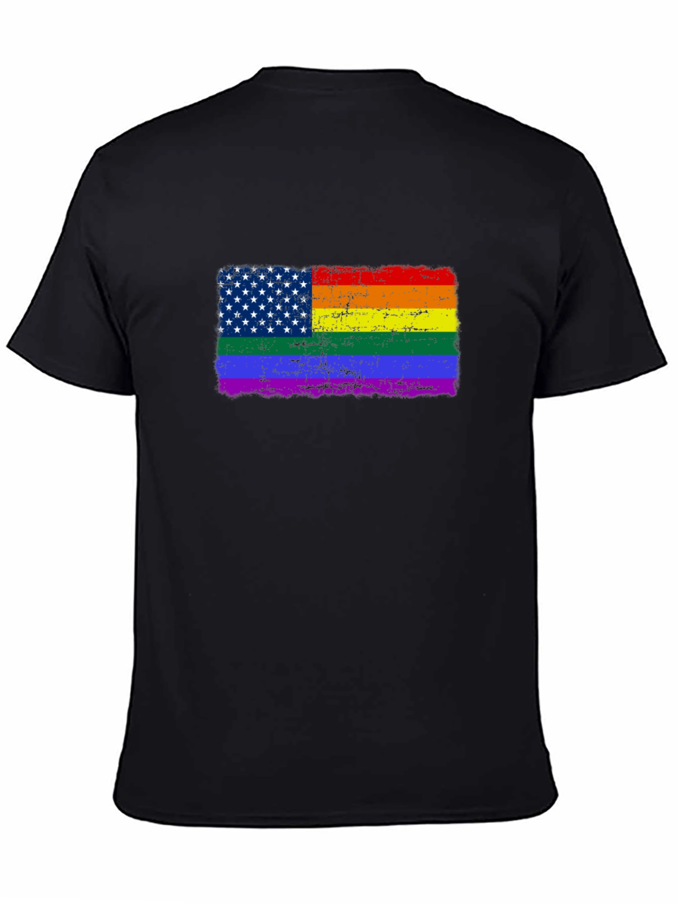 Pride USA Flag T-Shirt - Distressed Graphic Tee