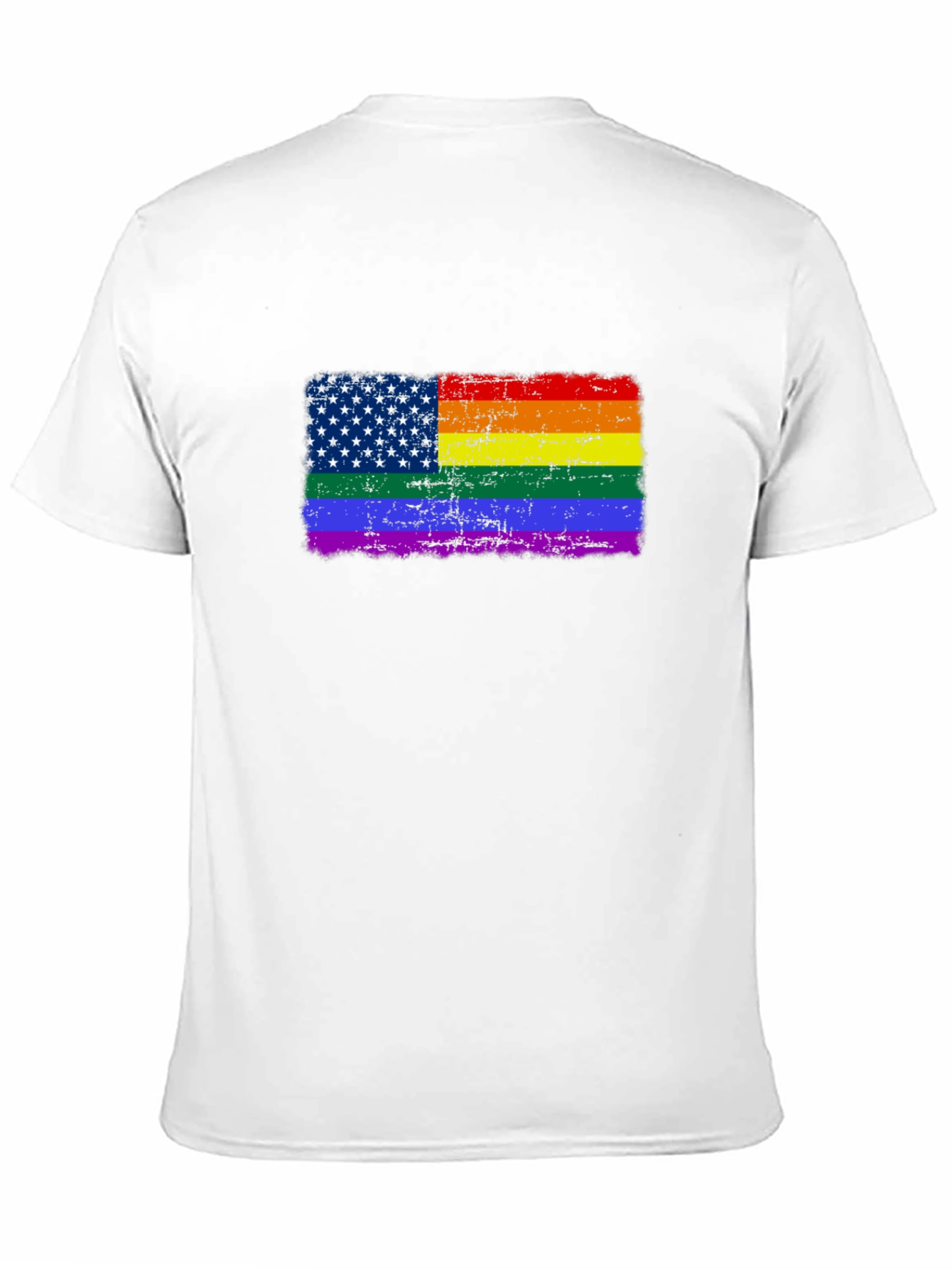 Pride USA Flag T-Shirt - Distressed Graphic Tee
