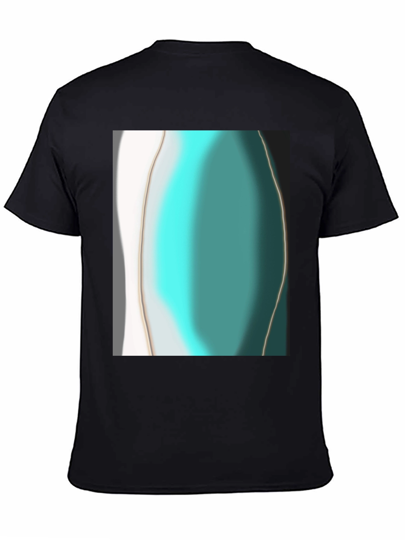 Abstract Design Tee - Modern Art Black T-Shirt