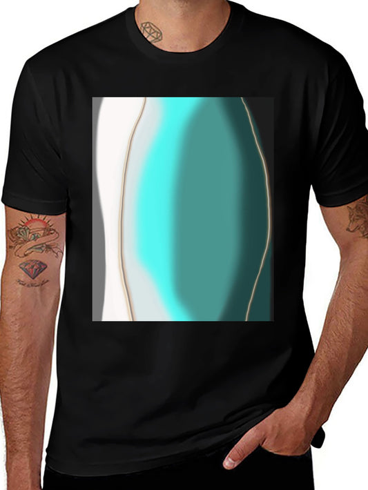 Abstract Design Tee - Modern Art Black T-Shirt