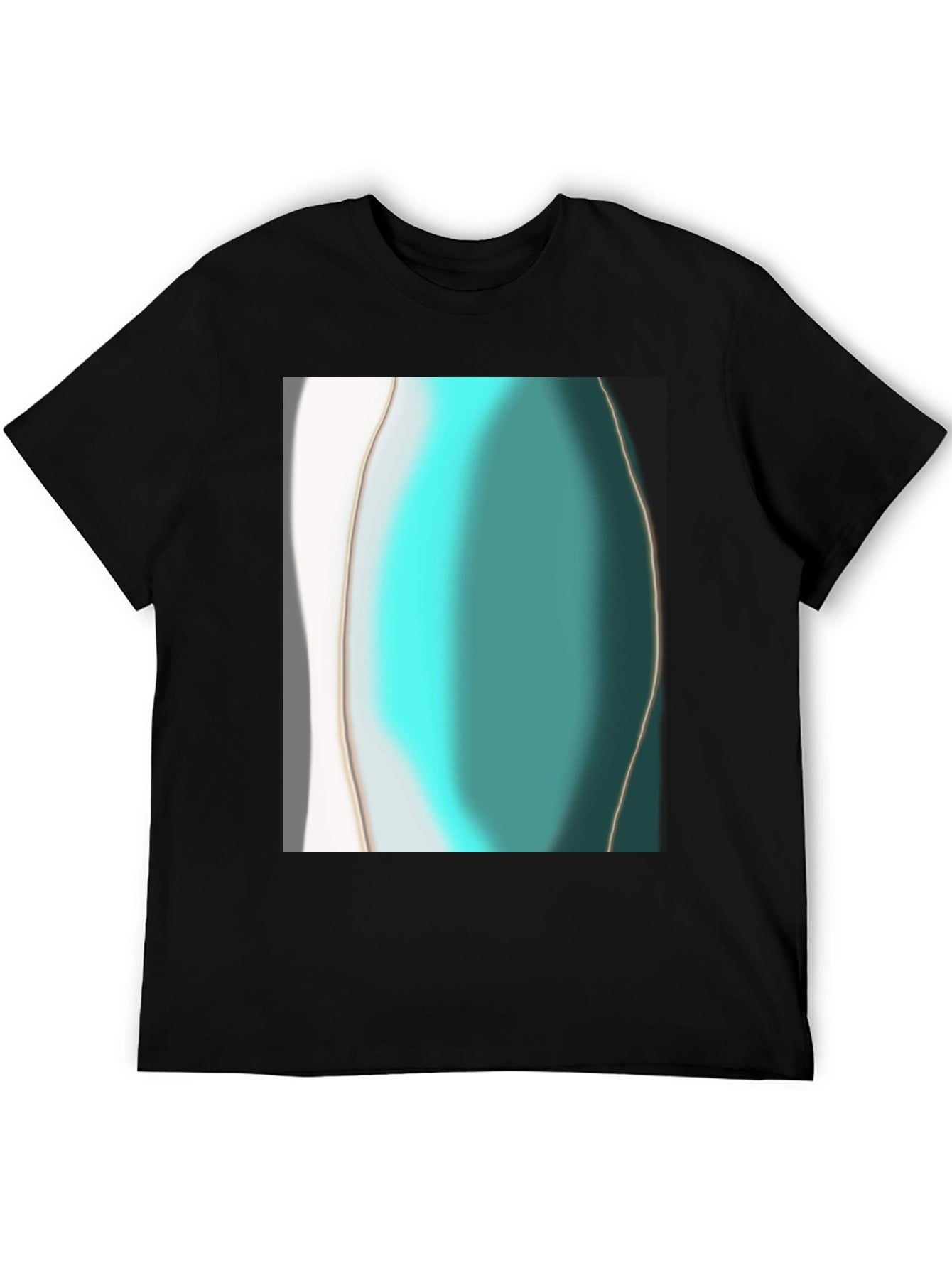Abstract Design Tee - Modern Art Black T-Shirt