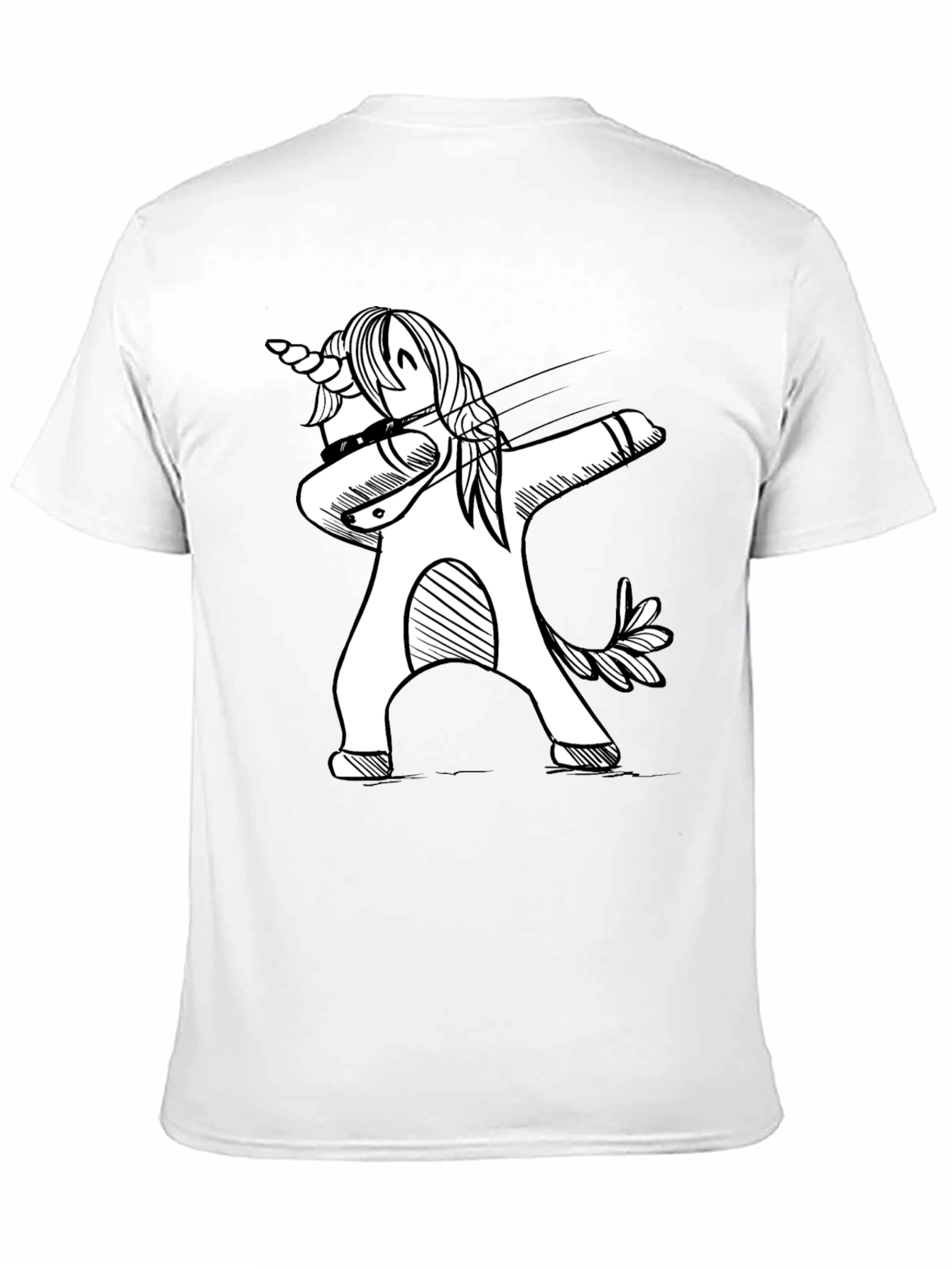 Dabbing Unicorn Black Graphic T-Shirt