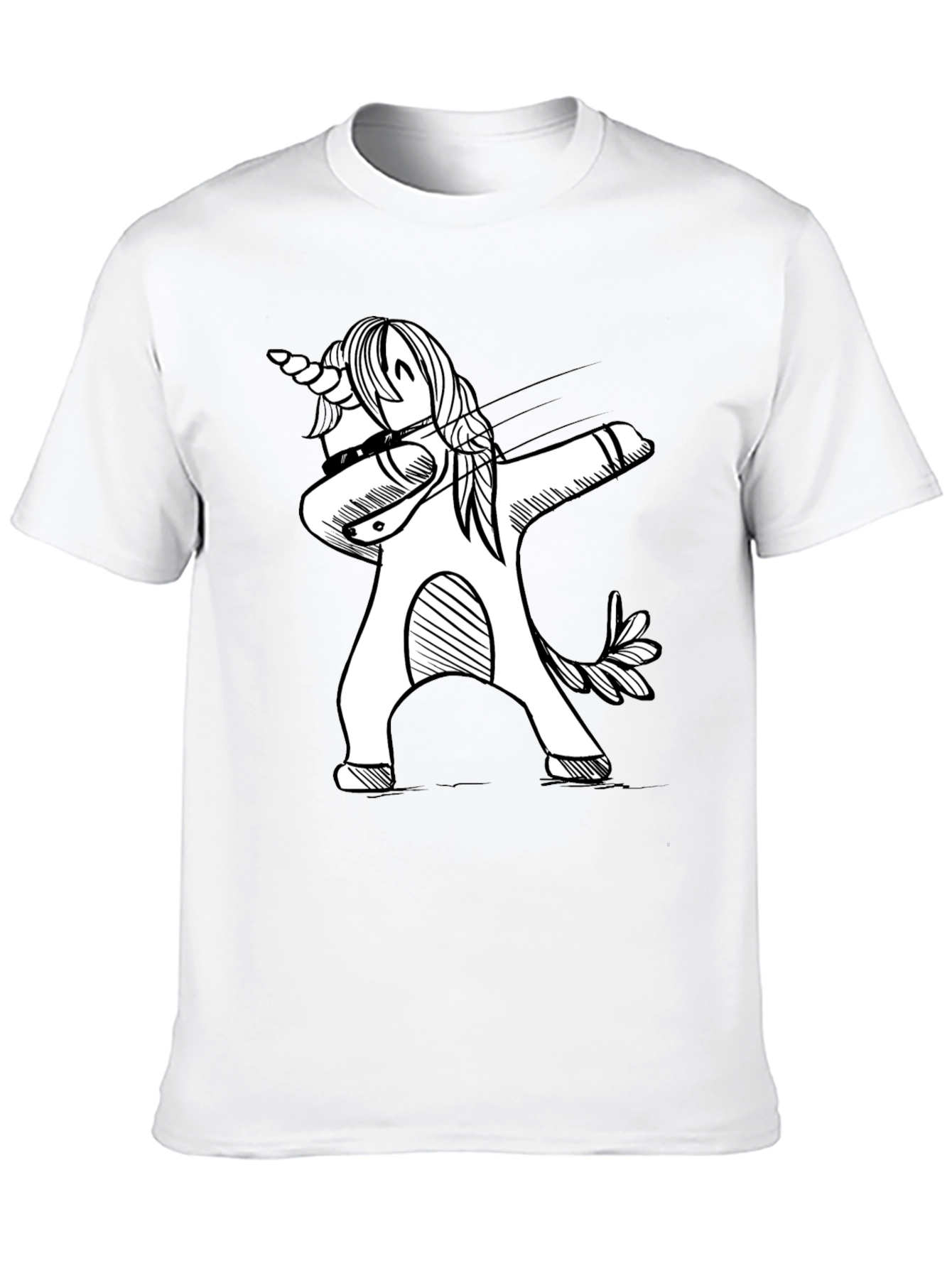 Dabbing Unicorn Black Graphic T-Shirt