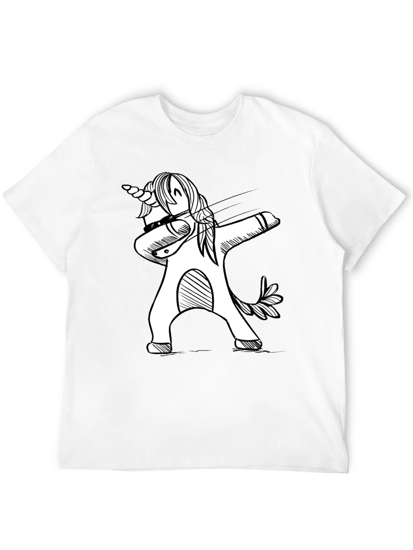 Dabbing Unicorn Black Graphic T-Shirt