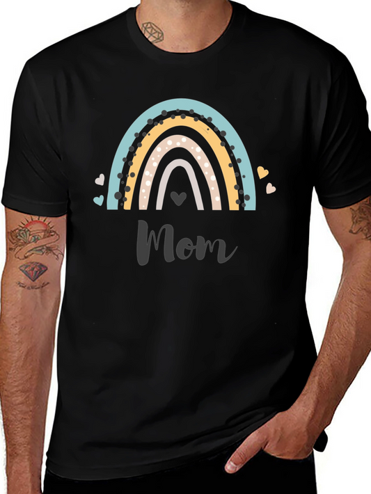 Mom Rainbow Graphic Tee - Cute & Stylish