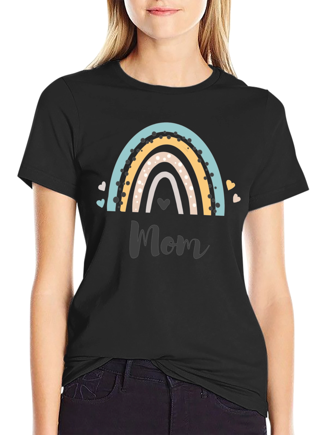 Mom Rainbow Graphic Tee - Cute & Stylish