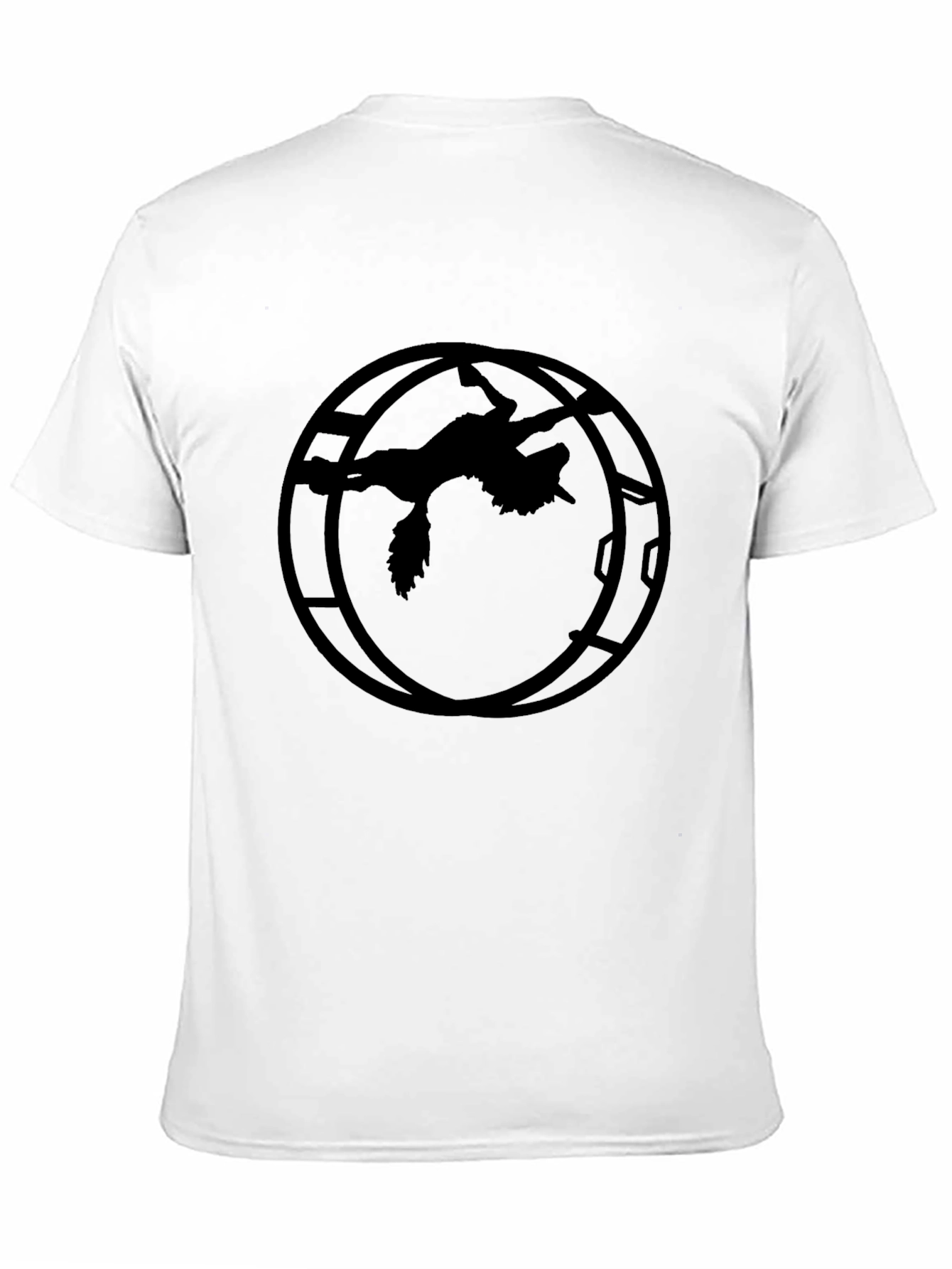 Mens Black Graphic T-Shirt - Wolf Silhouette Design