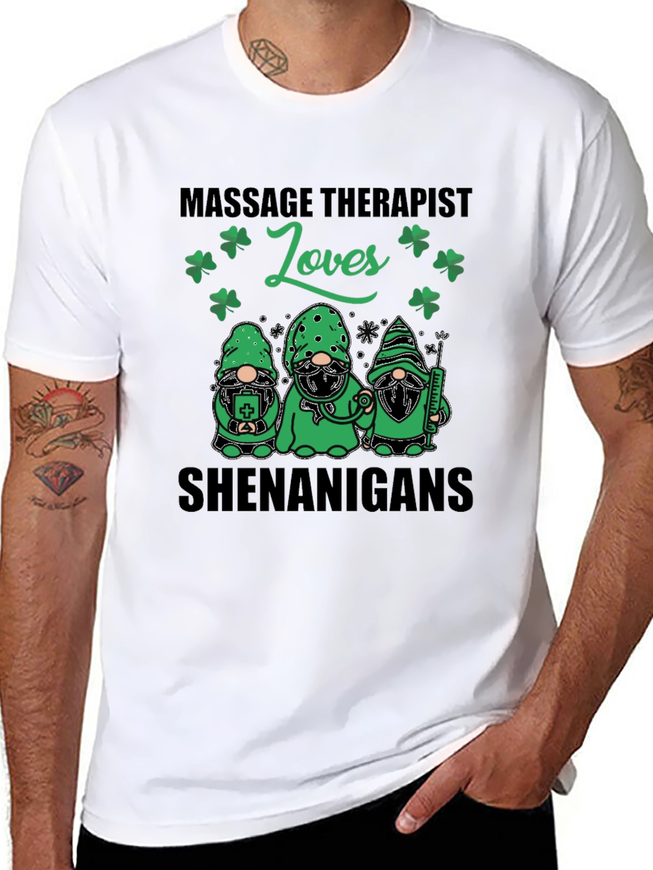 Massage Therapist Shamrock Shenanigans T-Shirt