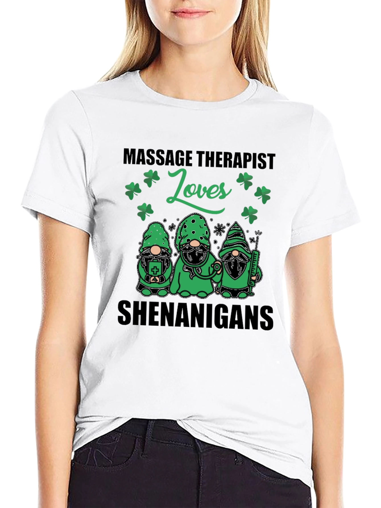 Massage Therapist Shamrock Shenanigans T-Shirt