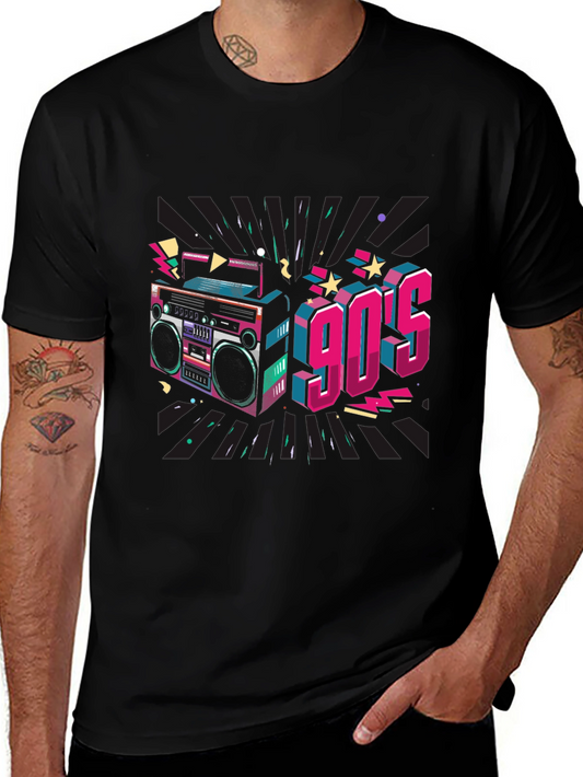 Retro 90s Boombox Graphic Tee