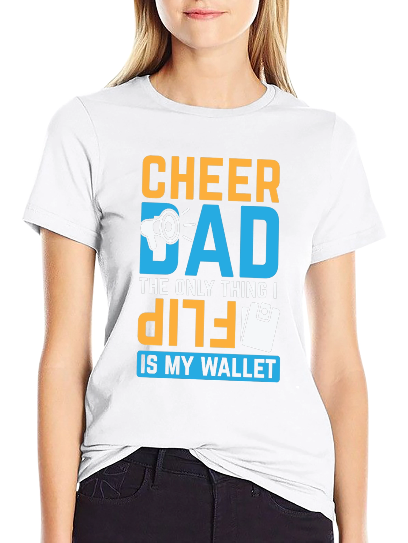 Cheer Dad T-Shirt: Wallet Flip Funny Design