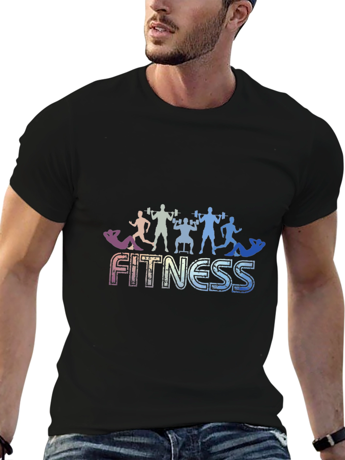 Fitness Graphic Black T-Shirt