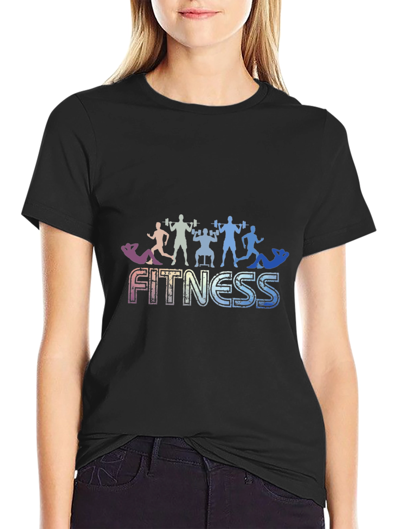 Fitness Graphic Black T-Shirt