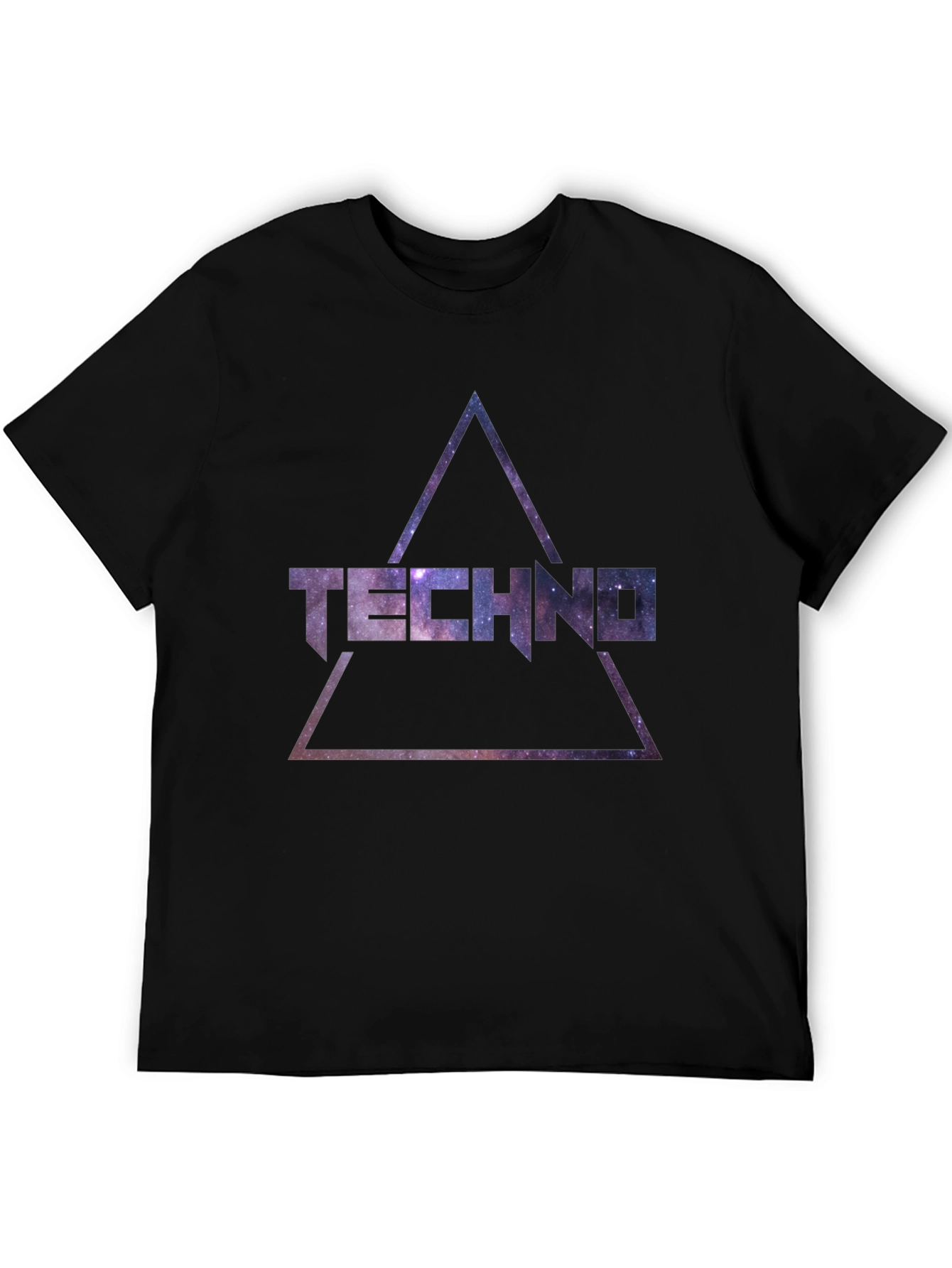 Techno Galaxy T-Shirt - Cosmic Triangle Design
