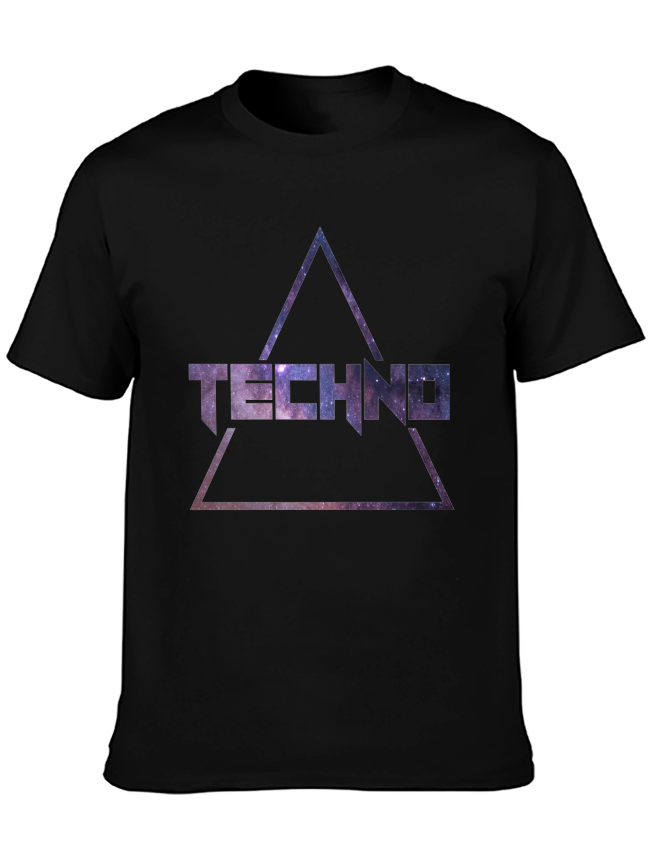 Techno Galaxy T-Shirt - Cosmic Triangle Design