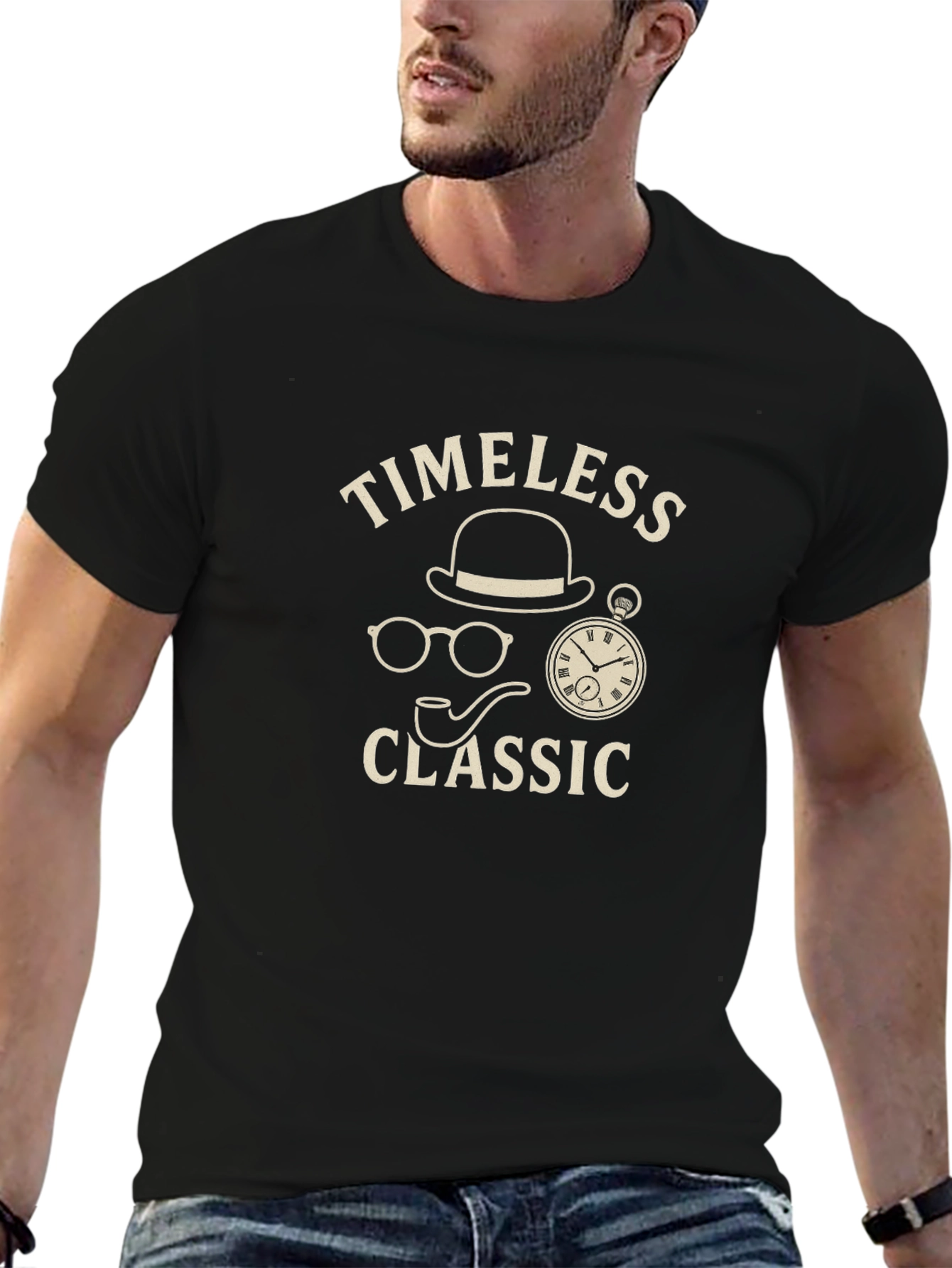 Timeless Classic Black Graphic T-Shirt