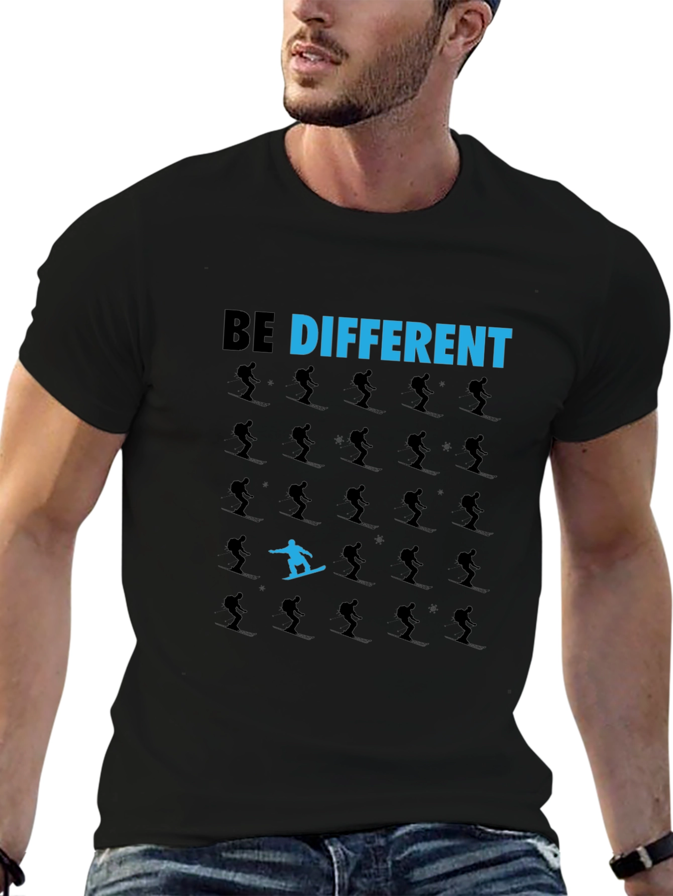 Be Different T-Shirt: Snowboarder Design