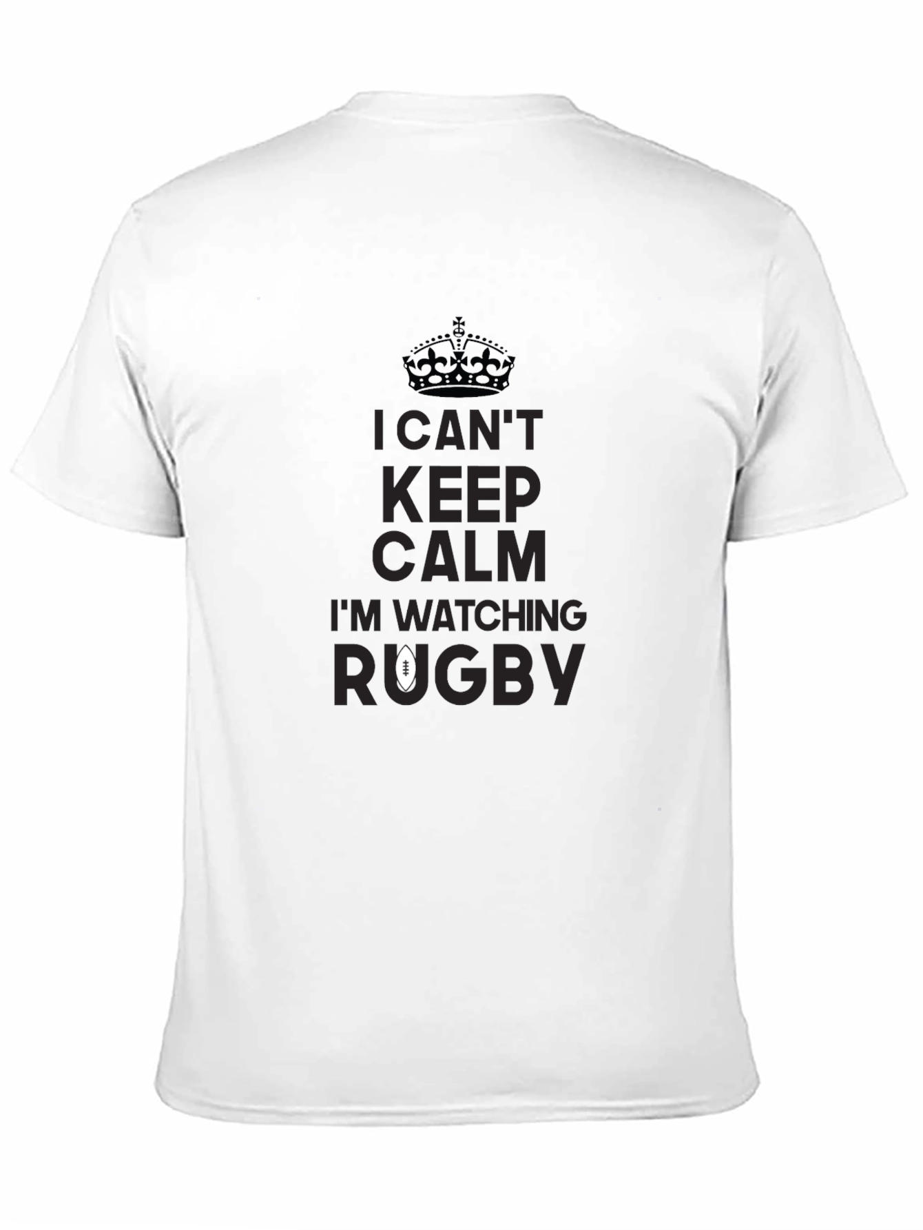 I Cant Keep Calm Im Watching Rugby Black T-Shirt