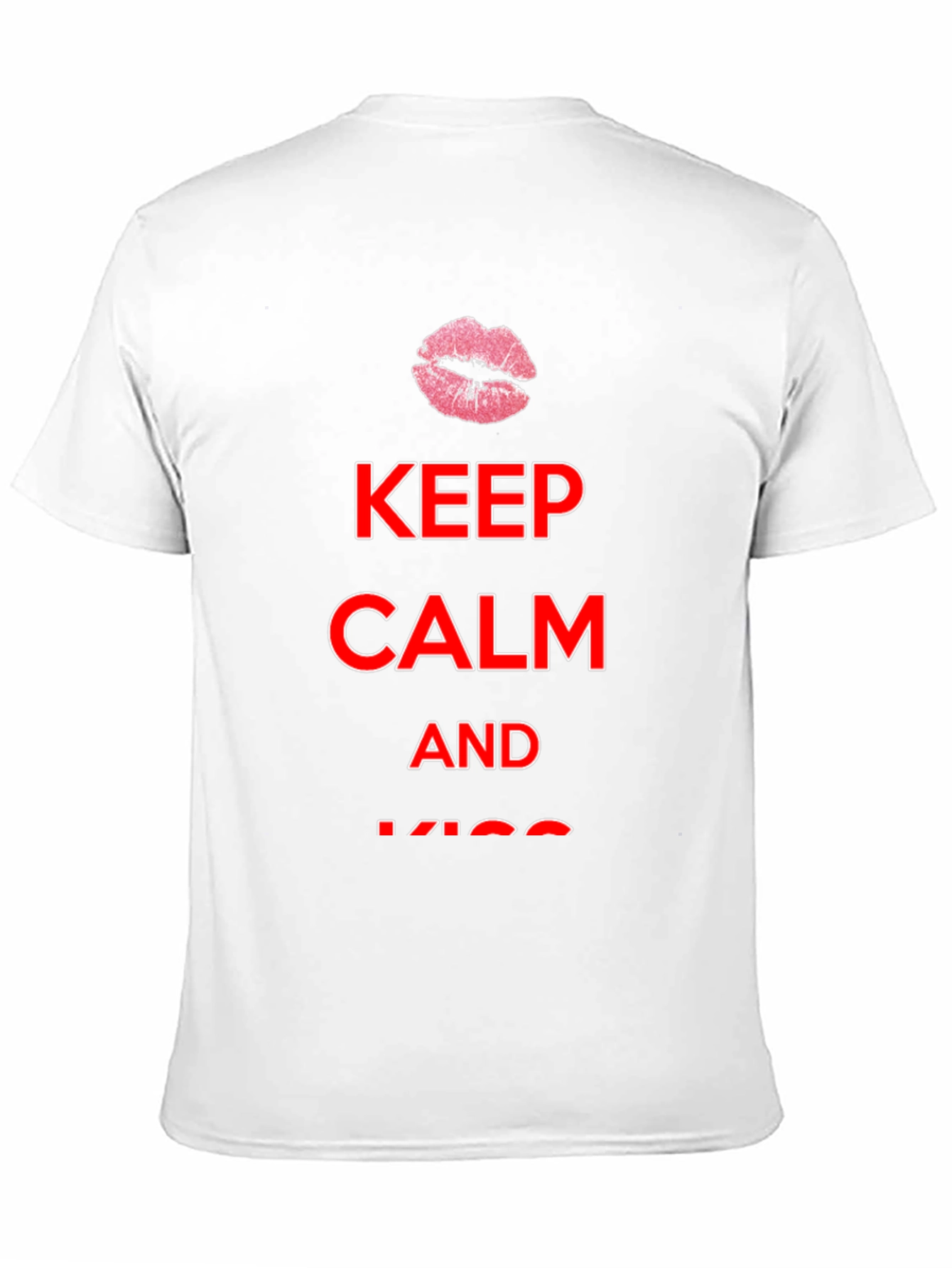 Keep Calm Kiss Mens Black Tee