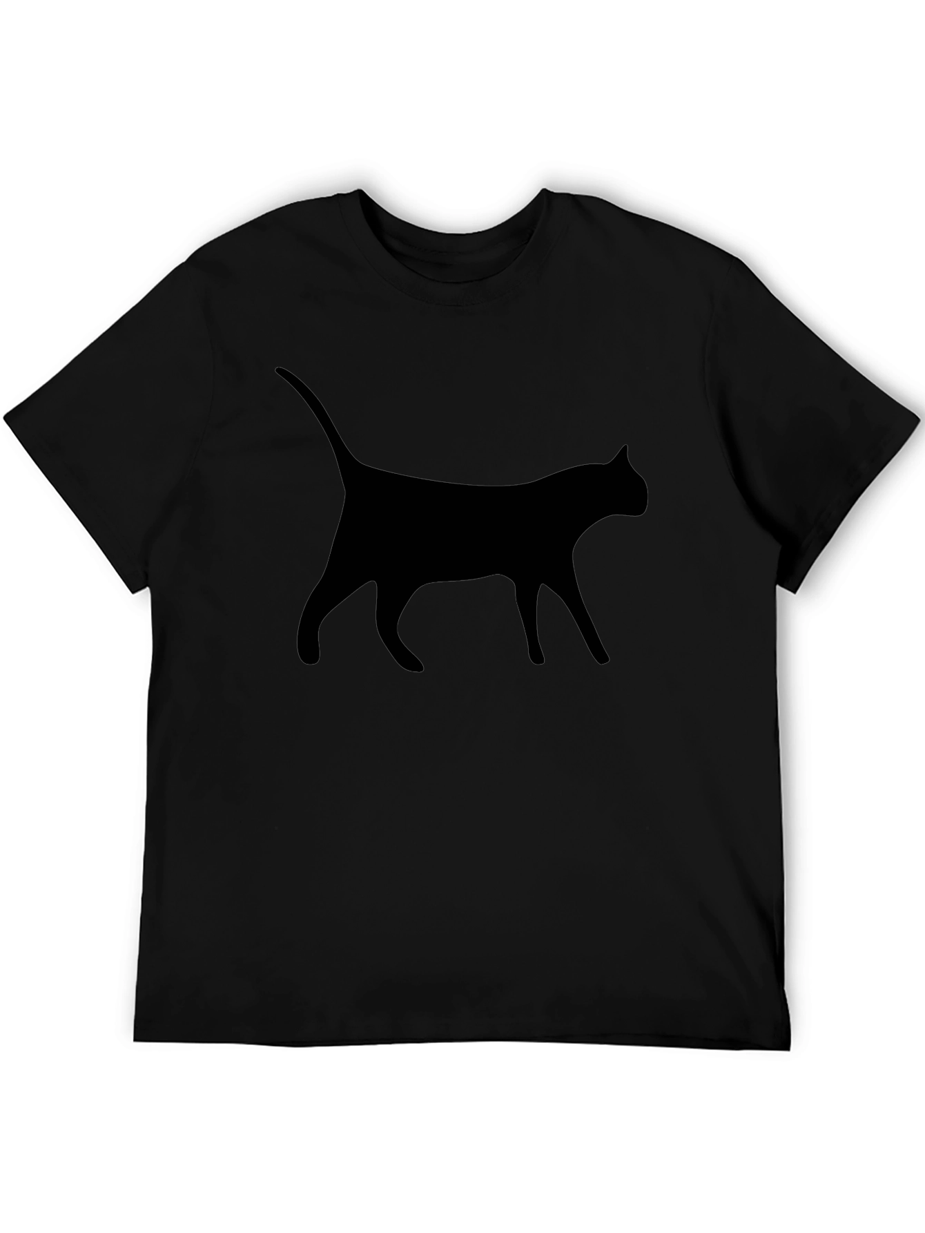 Cat Silhouette Black T-Shirt - Unisex