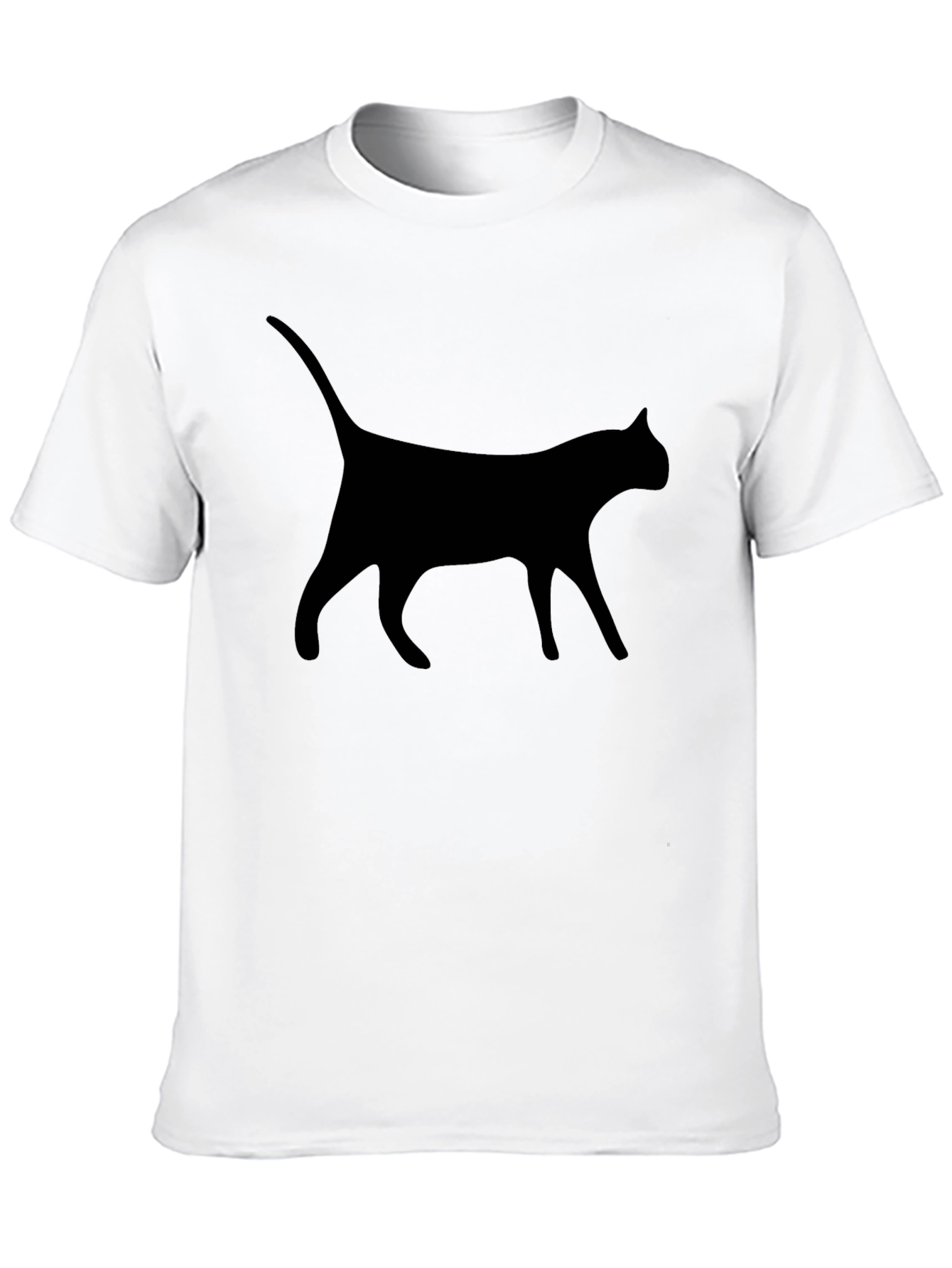Cat Silhouette Black T-Shirt - Unisex
