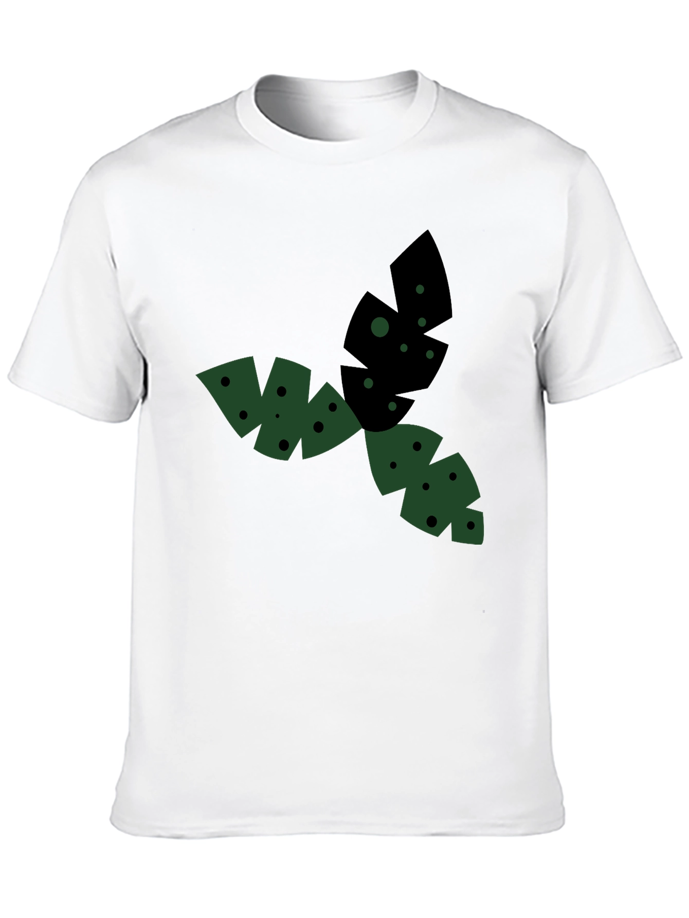 Geometric Leaf T-Shirt - Casual Style