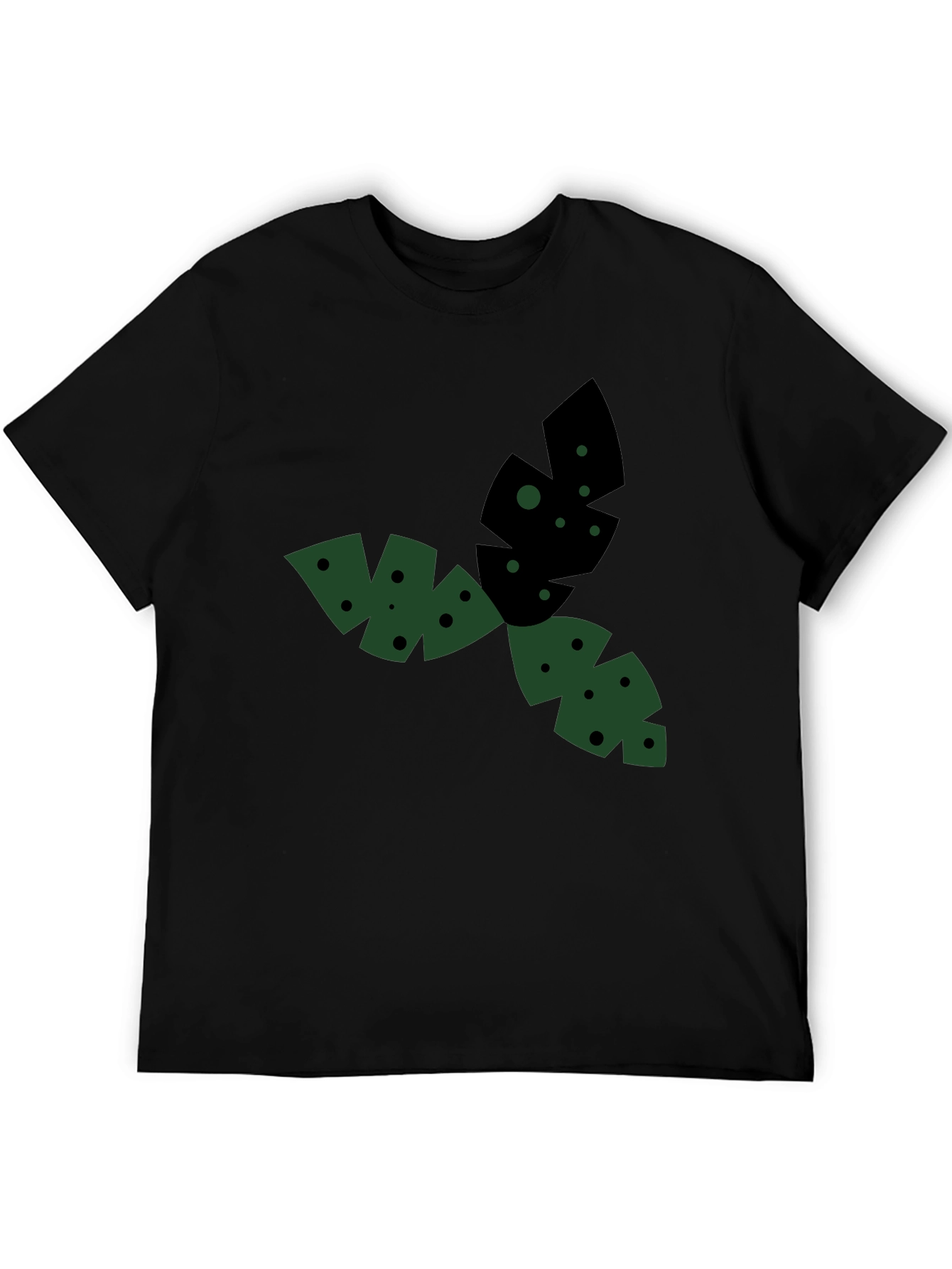 Geometric Leaf T-Shirt - Casual Style