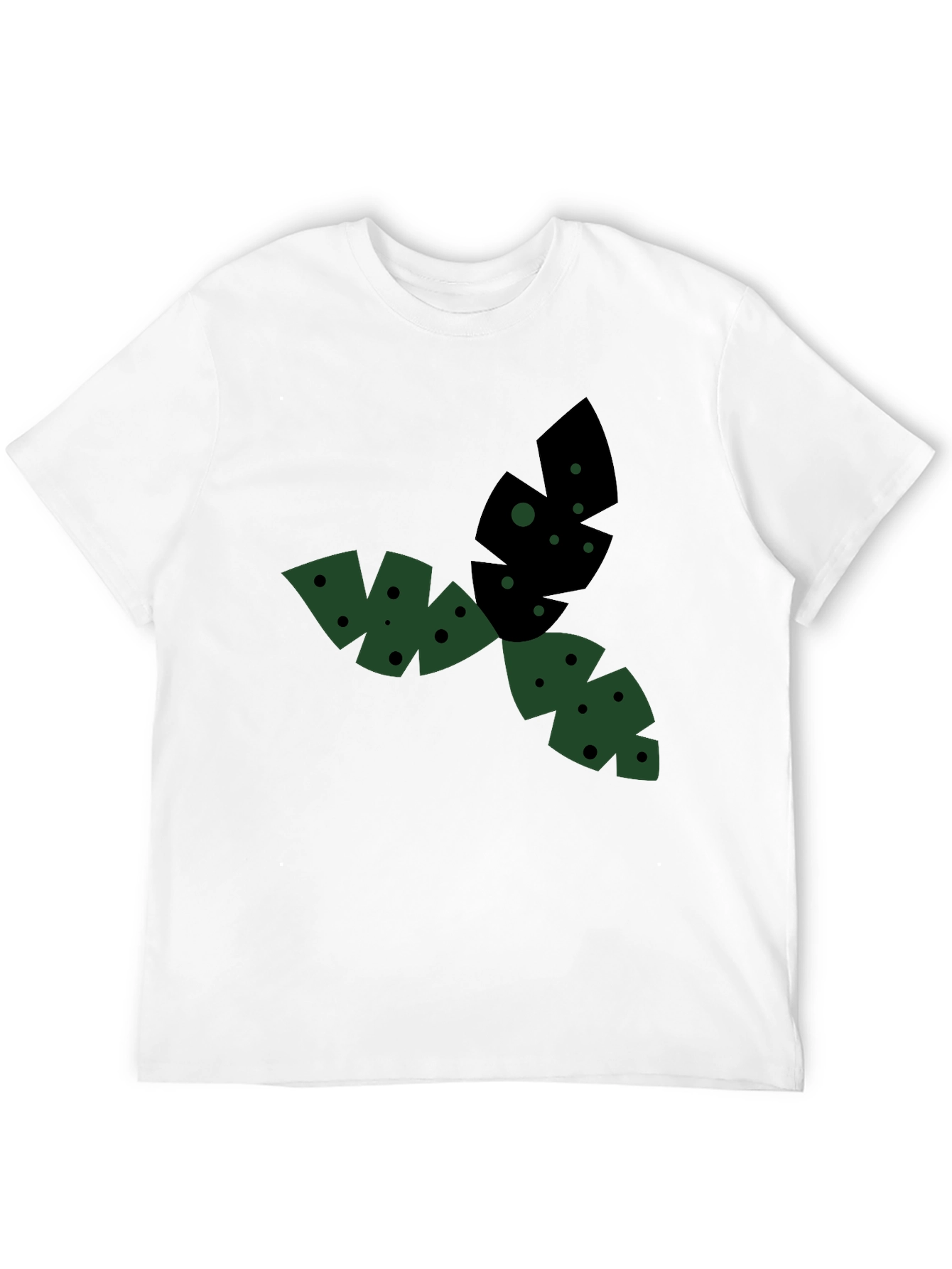 Geometric Leaf T-Shirt - Casual Style