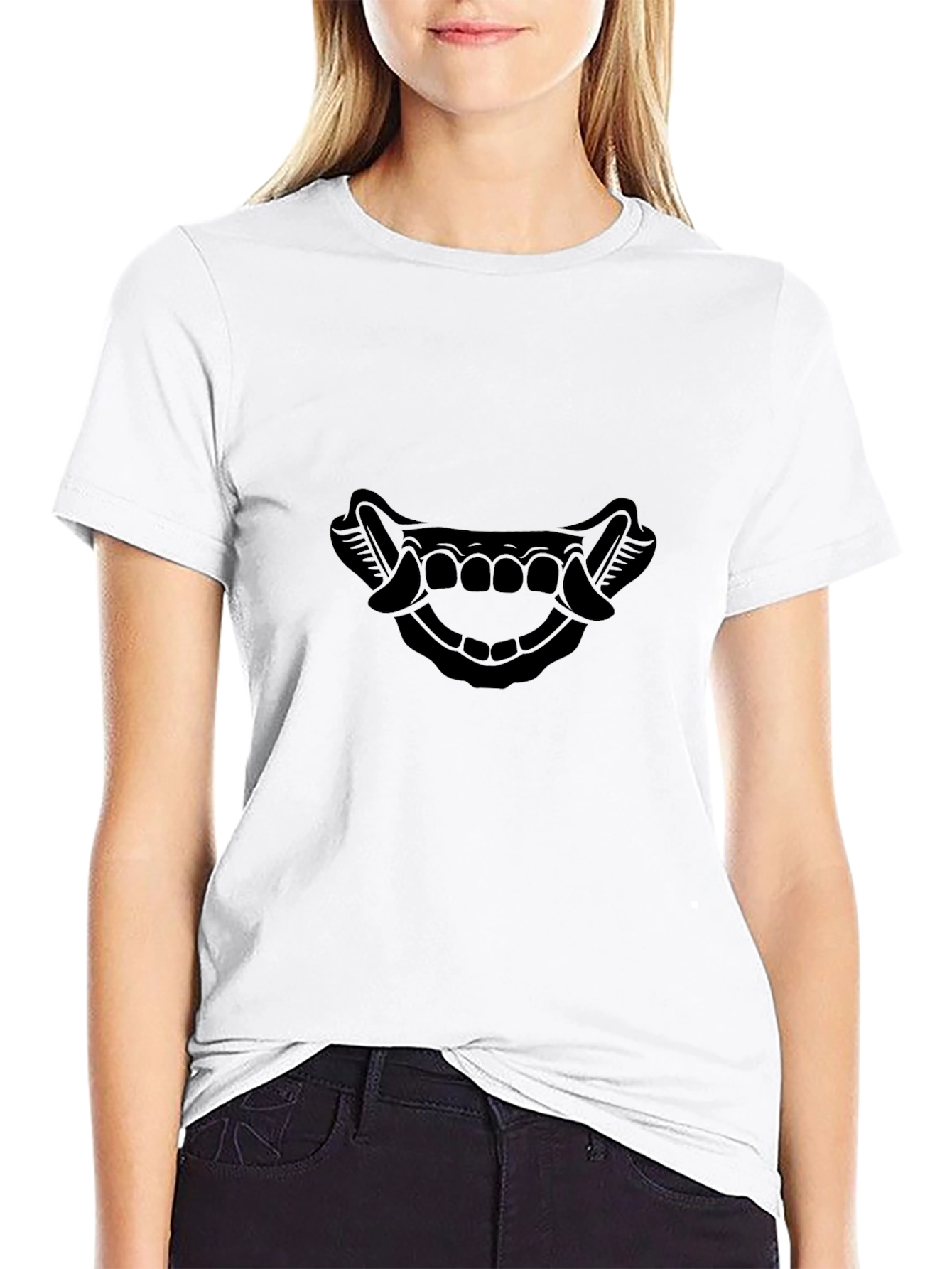 Samurai Teeth Graphic Black T-Shirt