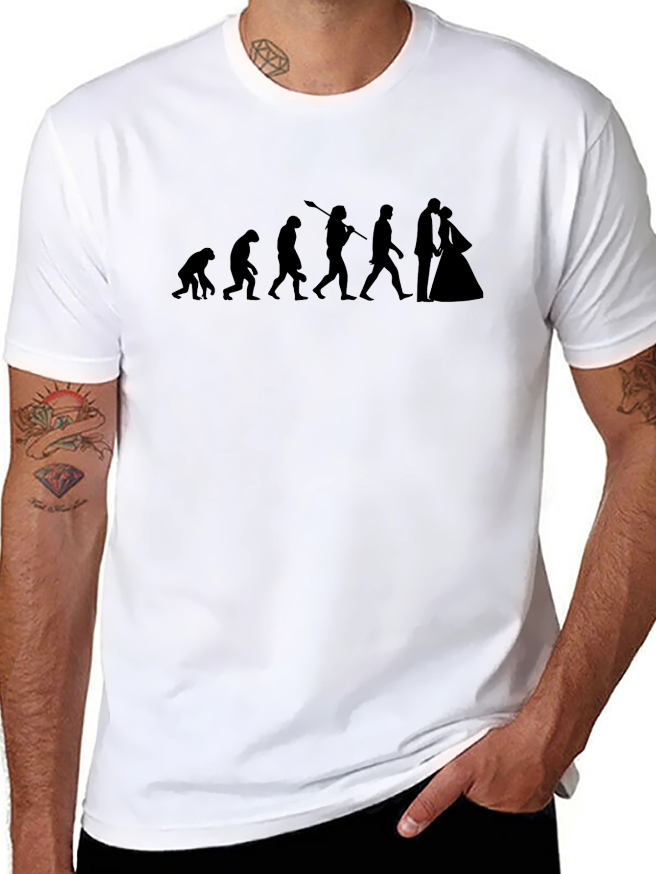Evolution to Love Black T-Shirt