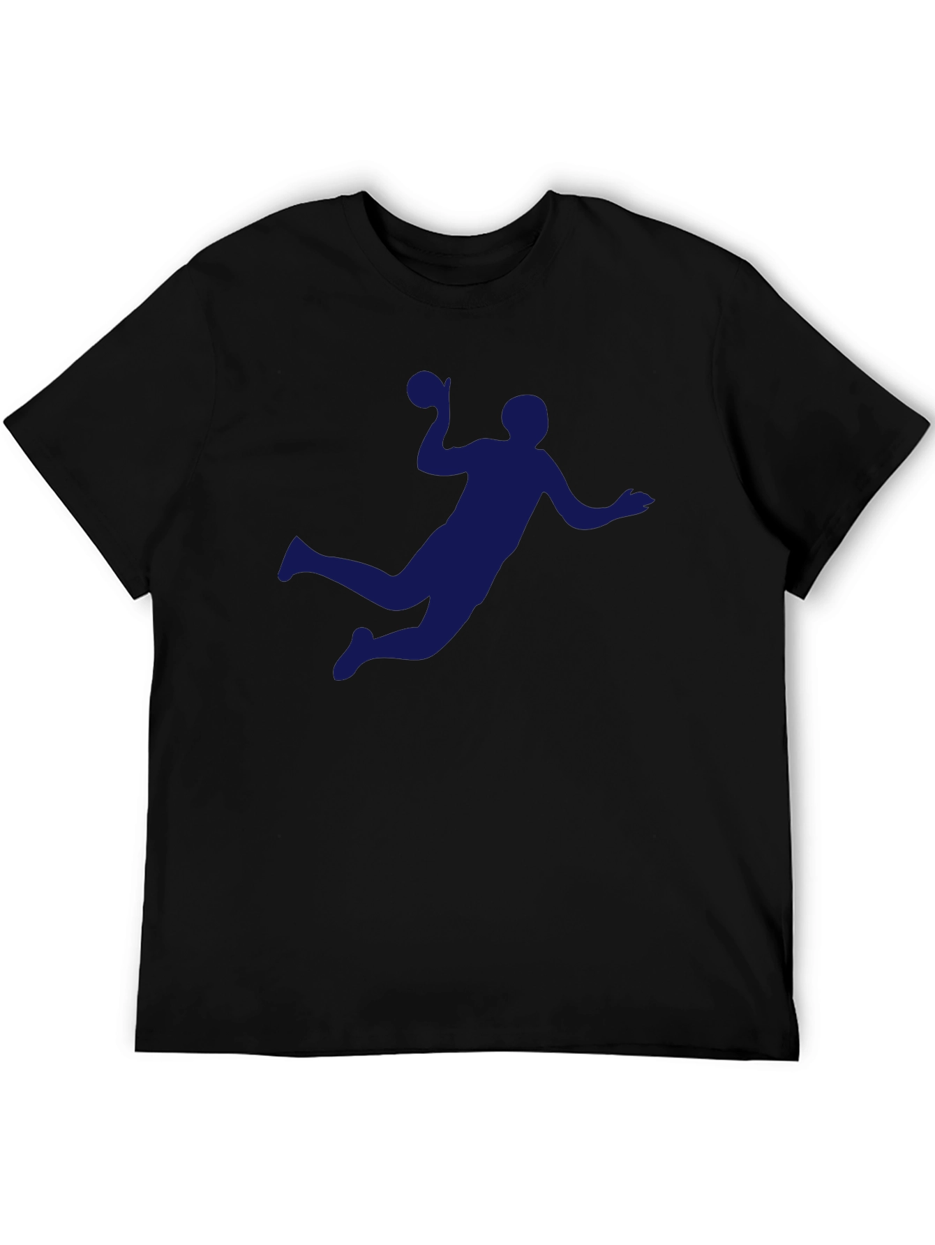 Handball Player Graphic Tee - Sporty Black T-Shirt