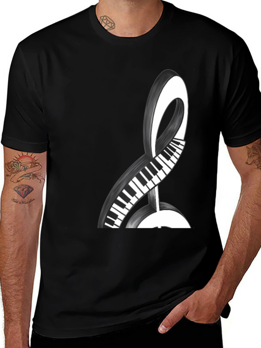 Musical Keys Graphic Tee - Black