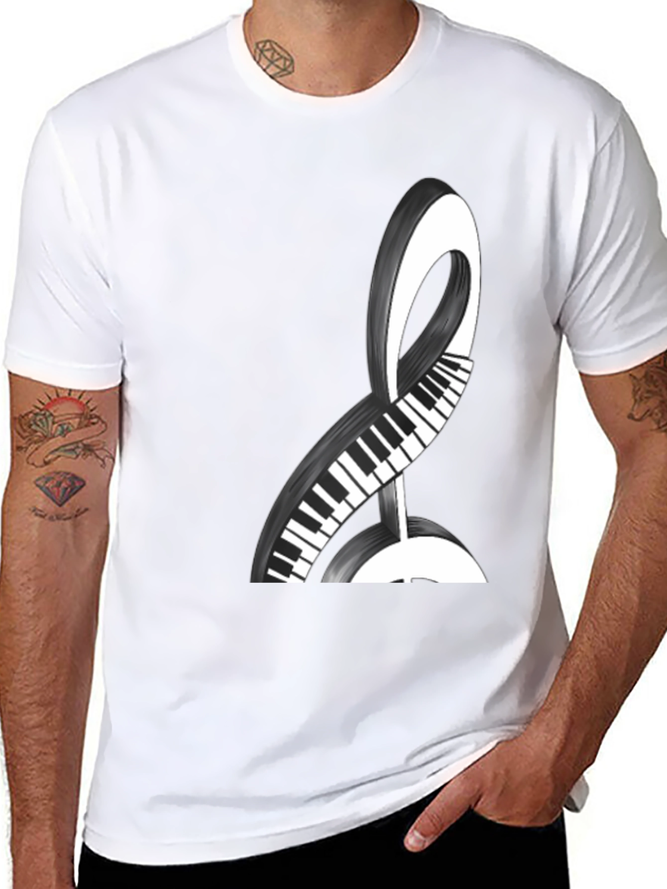 Musical Keys Graphic Tee - Black
