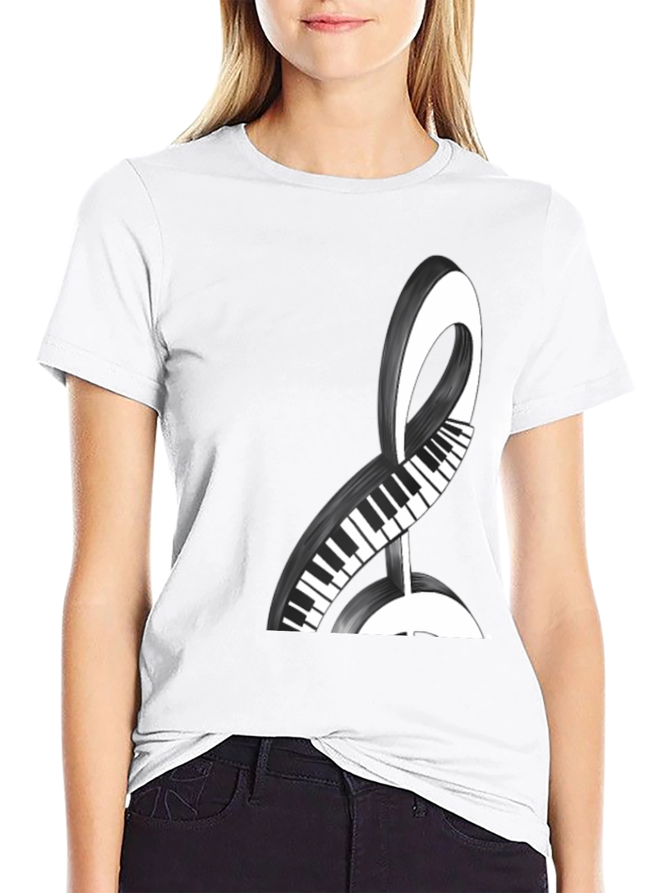 Musical Keys Graphic Tee - Black