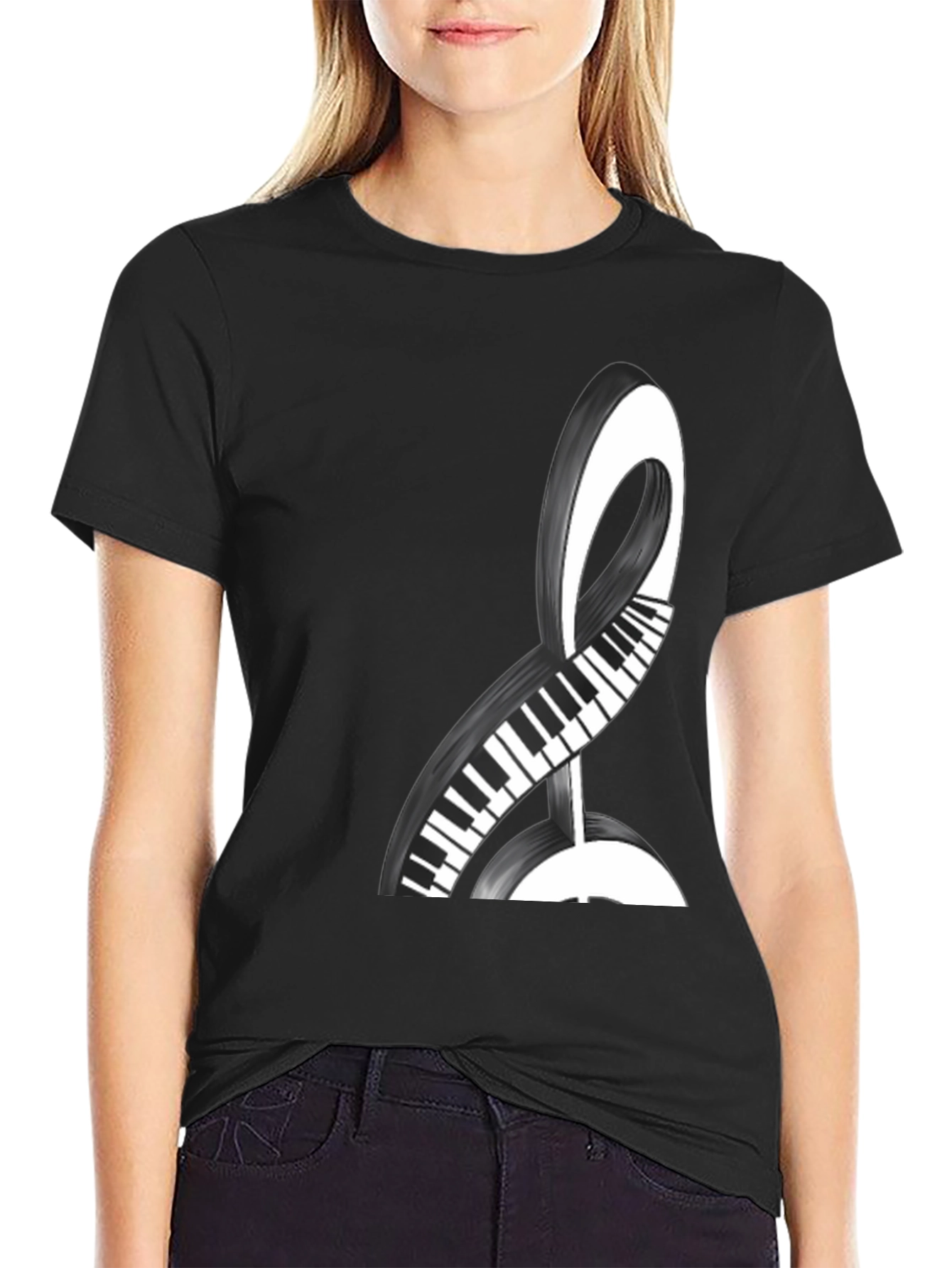 Musical Keys Graphic Tee - Black