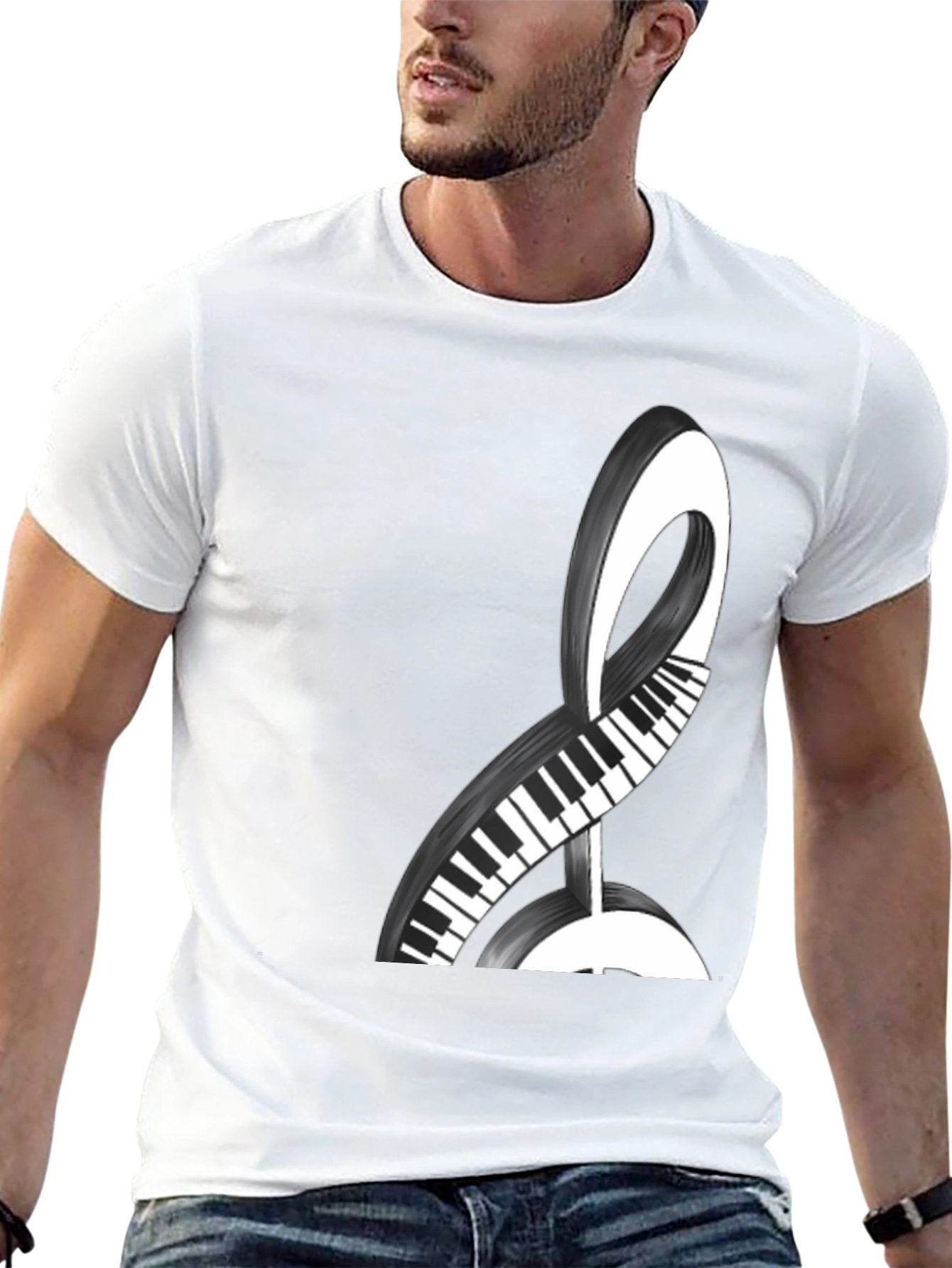 Musical Keys Graphic Tee - Black