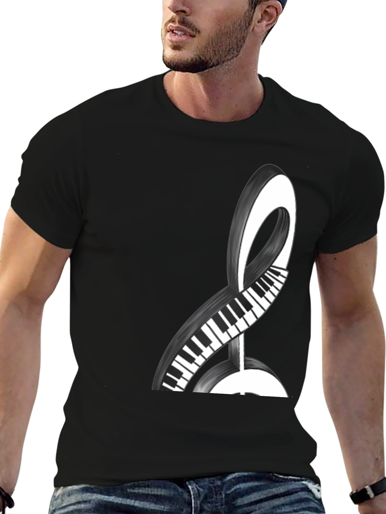 Musical Keys Graphic Tee - Black
